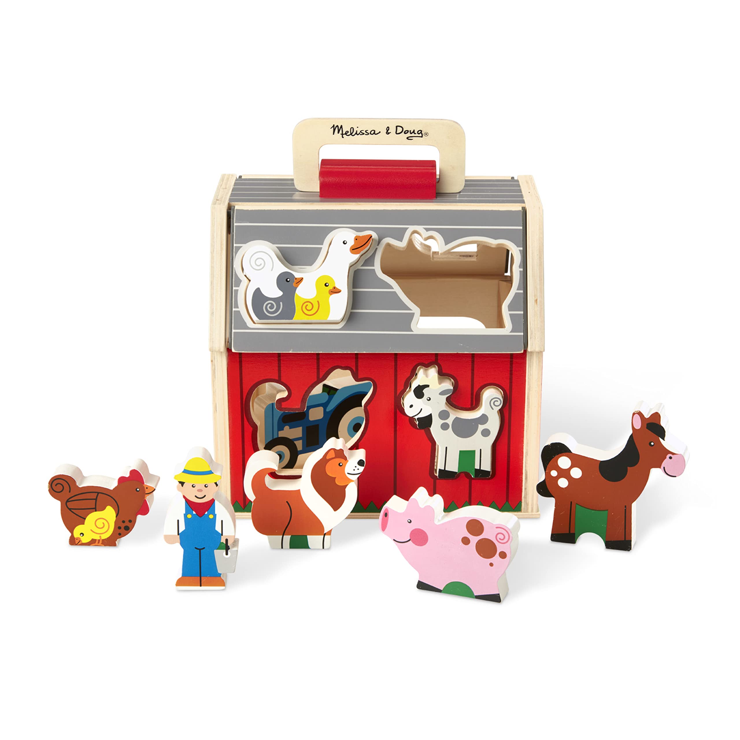 Foto 7 | Granero De Clasificación De Juguetes Melissa & Doug De Madera Con 10 Piezas De Granja - Venta Internacional.