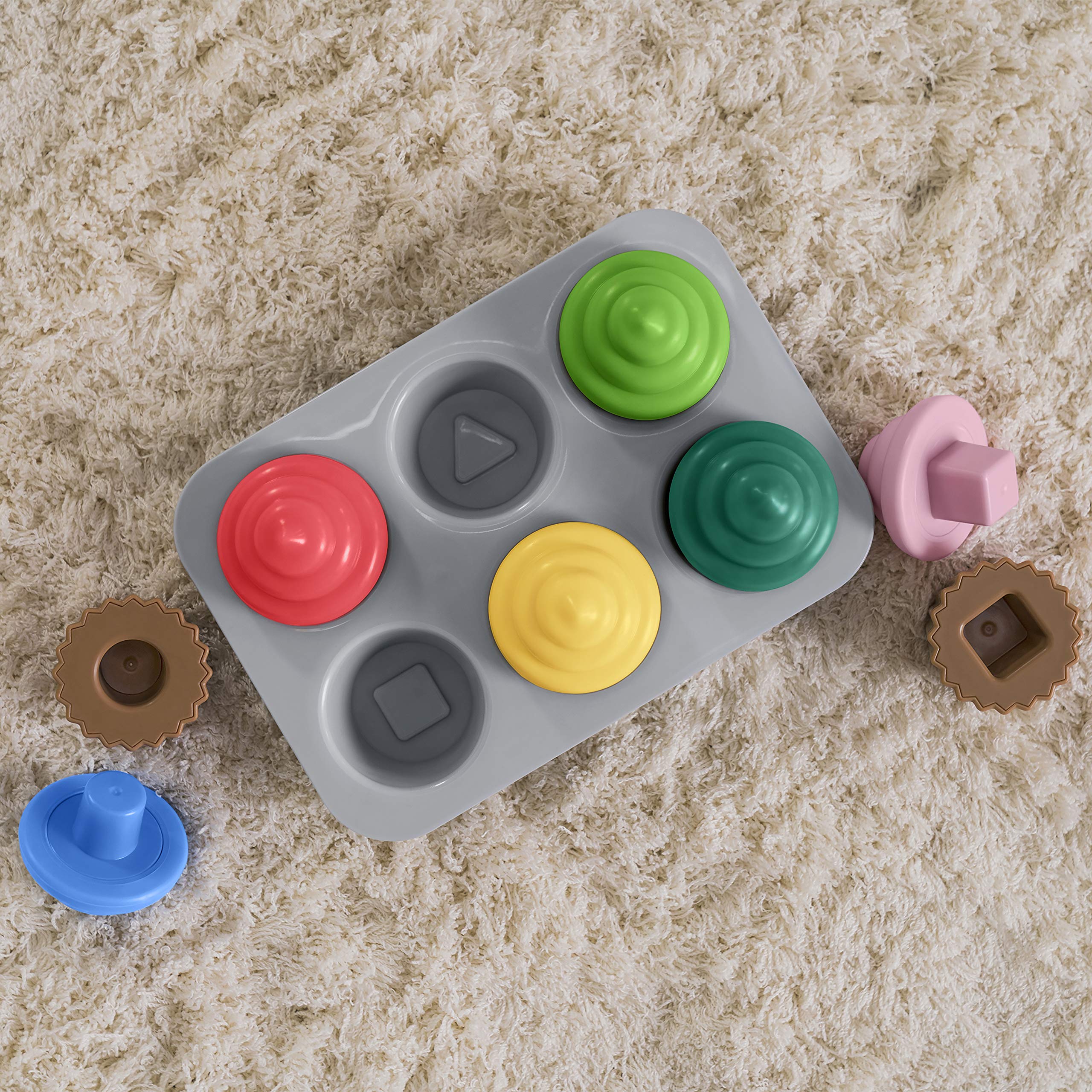 Foto 4 pulgar | Juguete Clasificador De Formas Bright Starts Sweet Cupcakes A Partir De 3 Meses - Venta Internacional.