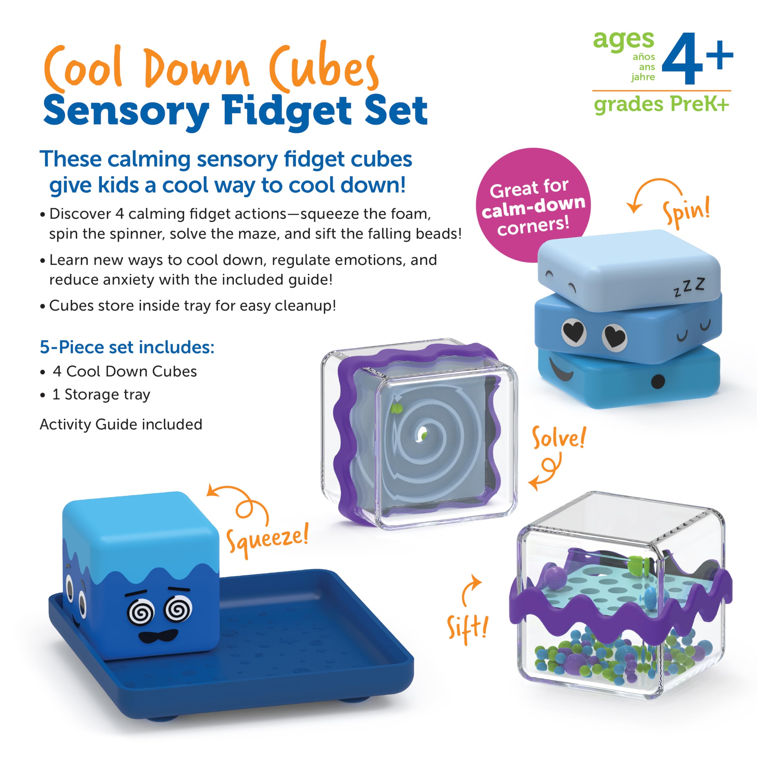 Foto 7 pulgar | Set Sensory Fidget Resources Learning Cubes Cool Down Kids 4+ - Venta Internacional.