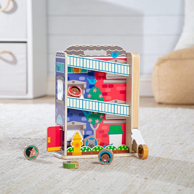 Foto 3 pulgar | Casa Unifamiliar De Madera Toy Melissa & Doug Go Tots Con 6 Discos - Venta Internacional.