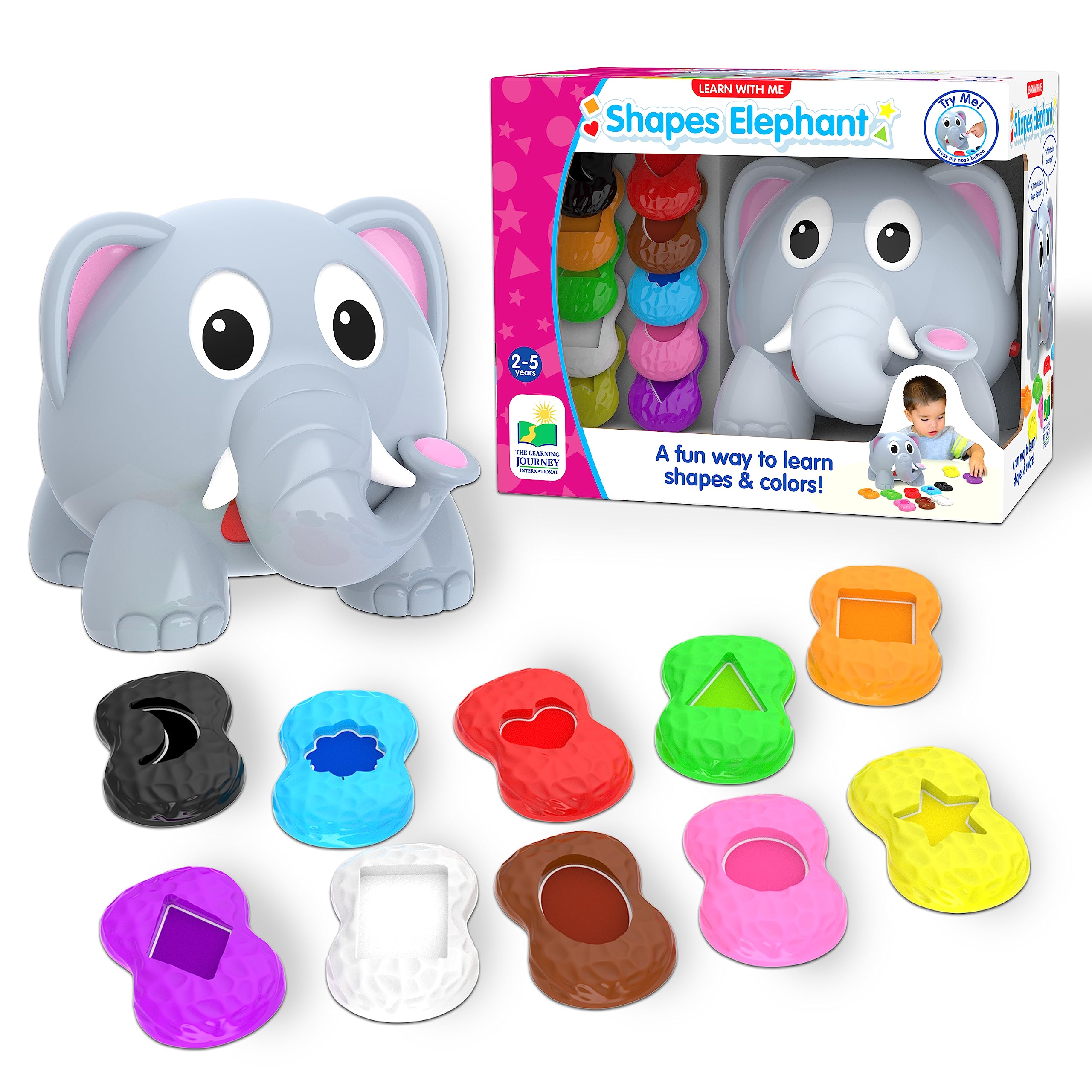 Foto 2 pulgar | Juguete Didáctico The Learning Journey Learn With Me Shapes Elephant - Venta Internacional