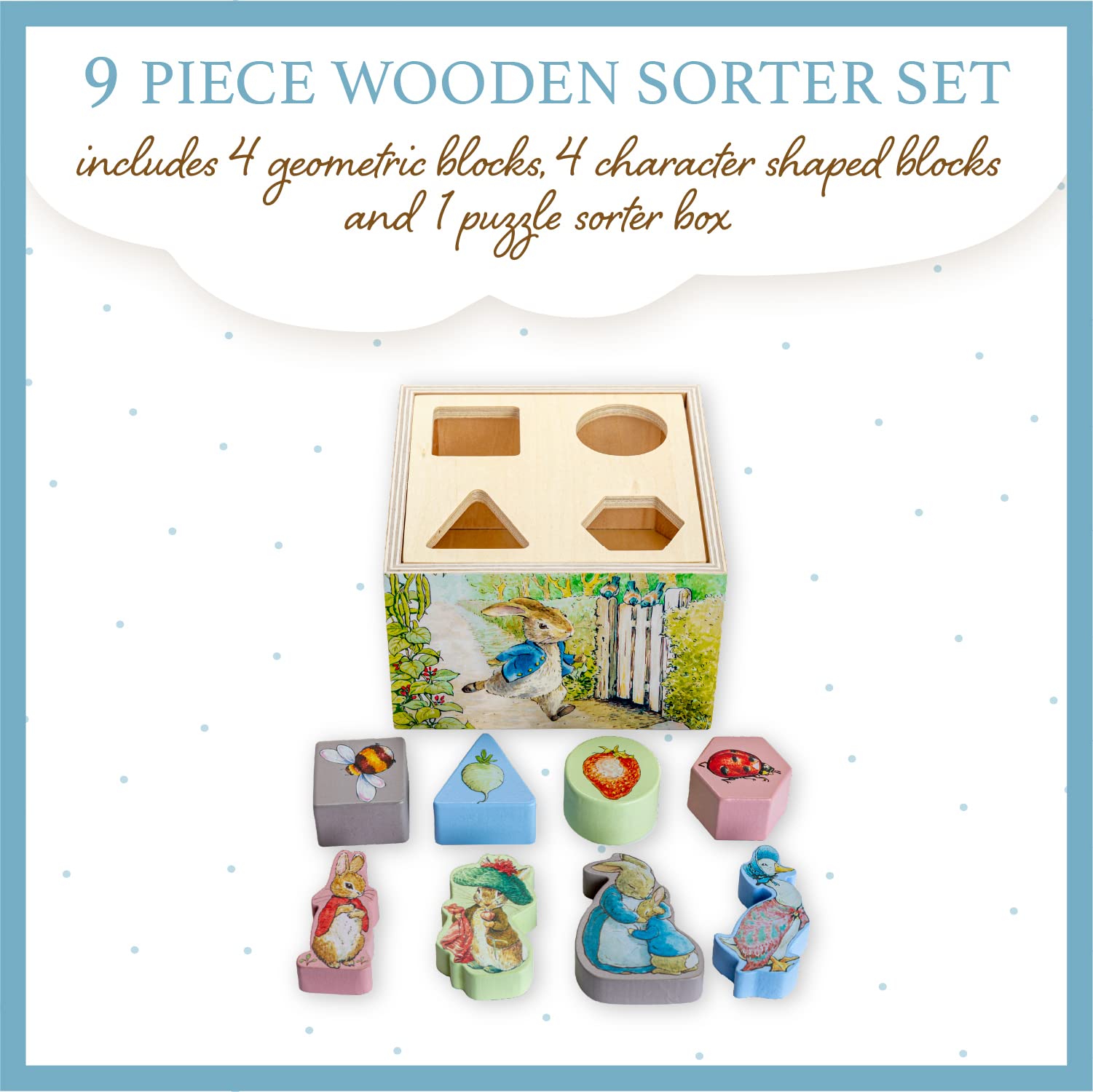 Foto 3 pulgar | Clasificador De Formas Que Los Niños Prefieren Beatrix Potter Peter Rabbit Wood - Venta Internacional.