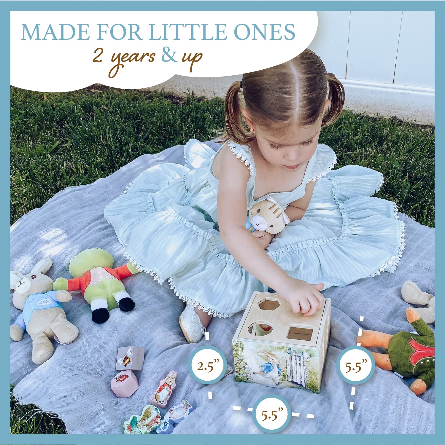 Foto 4 | Clasificador De Formas Que Los Niños Prefieren Beatrix Potter Peter Rabbit Wood - Venta Internacional.