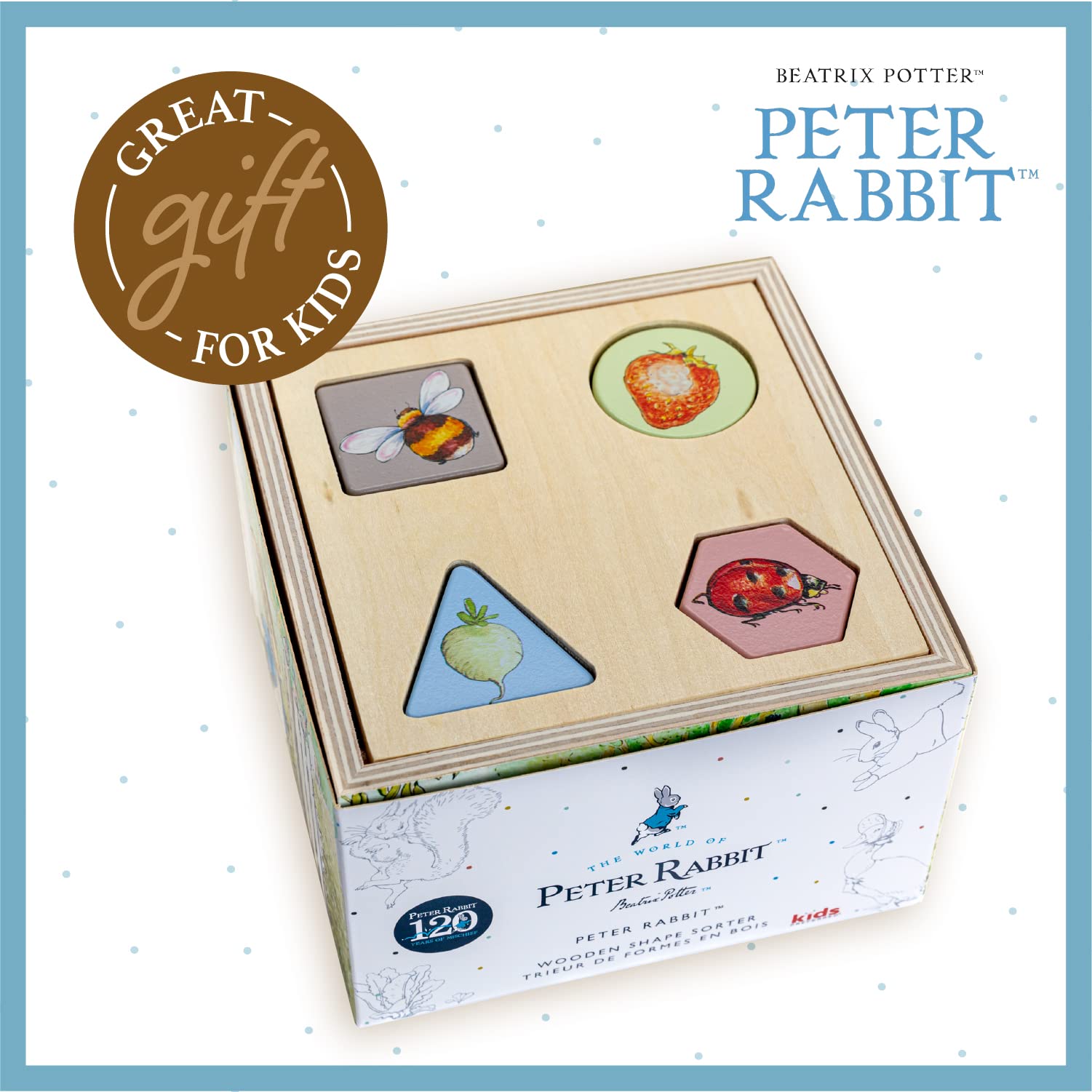 Foto 7 pulgar | Clasificador De Formas Que Los Niños Prefieren Beatrix Potter Peter Rabbit Wood - Venta Internacional.
