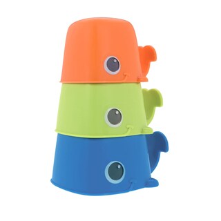 Foto 1 | Vasos De Baño Nuby Whale, 3 Vasos Apilables Para Bebés De Más De 9 Meses - Venta Internacional.