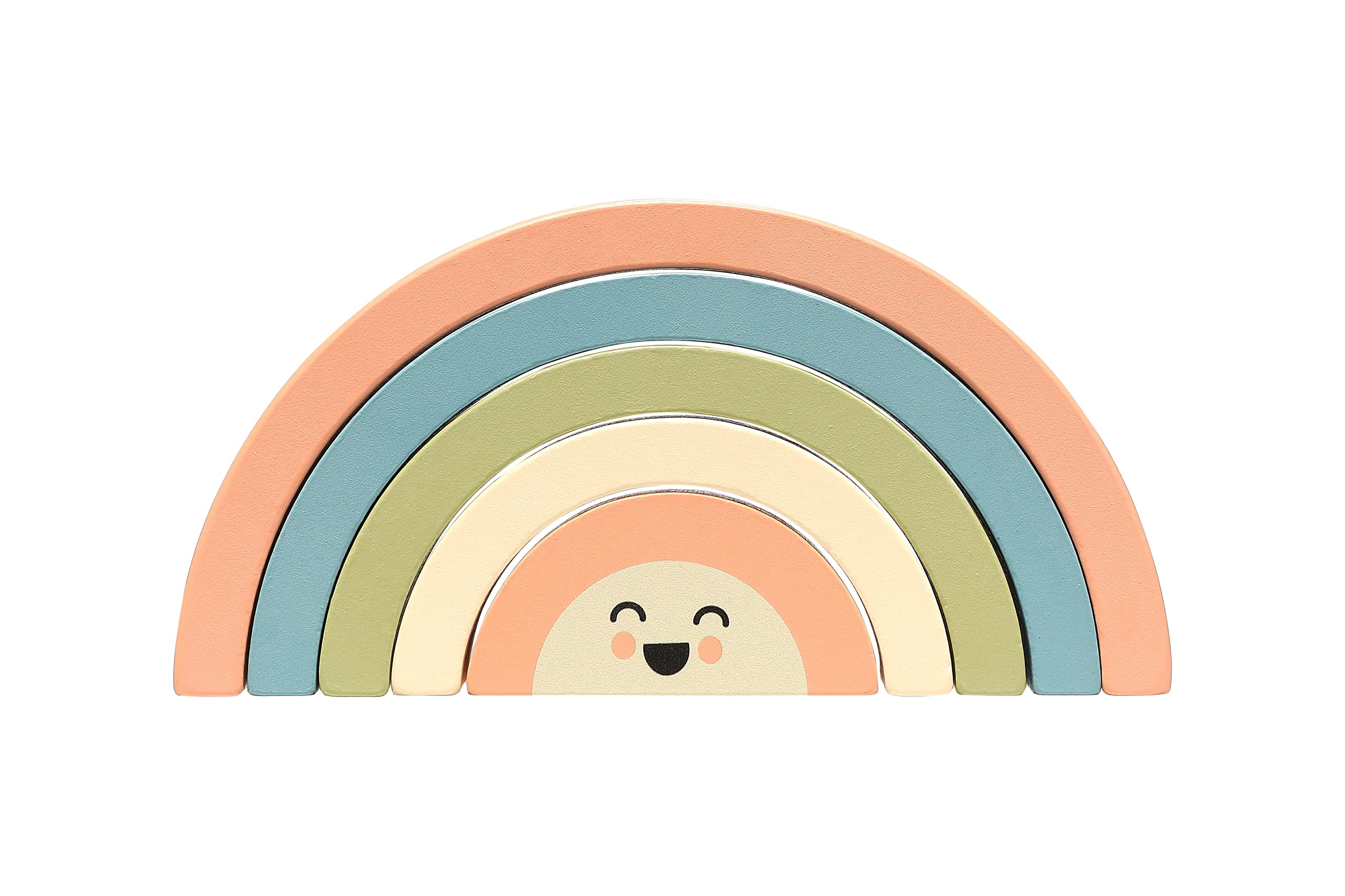 Juguete Apilable Rainbow Pearhead De Madera Para Bebés De 1 Año O Más - Venta Internacional.