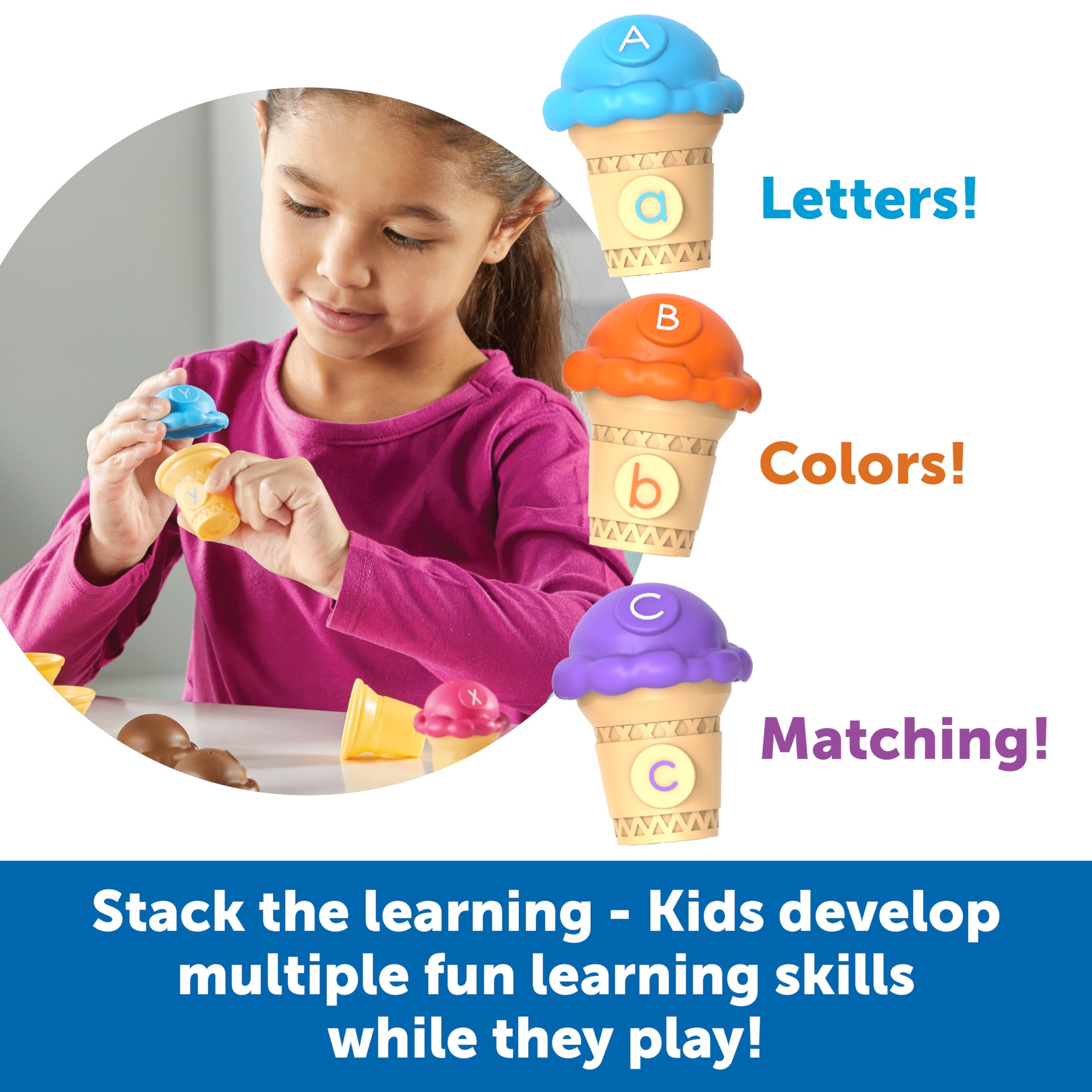 Foto 4 | Juguetes De Aprendizaje Preescolar, Recursos De Aprendizaje, Minicucharas Con Letras - Venta Internacional.