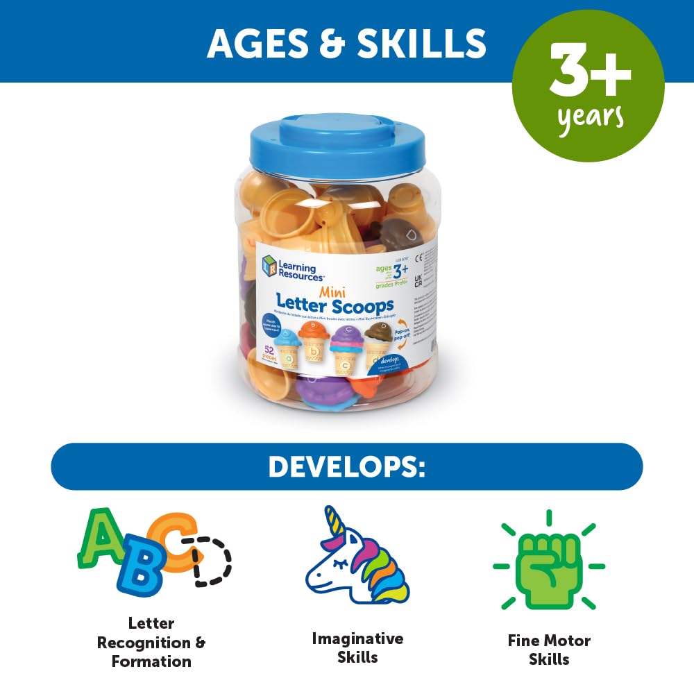 Foto 5 | Juguetes De Aprendizaje Preescolar, Recursos De Aprendizaje, Minicucharas Con Letras - Venta Internacional.