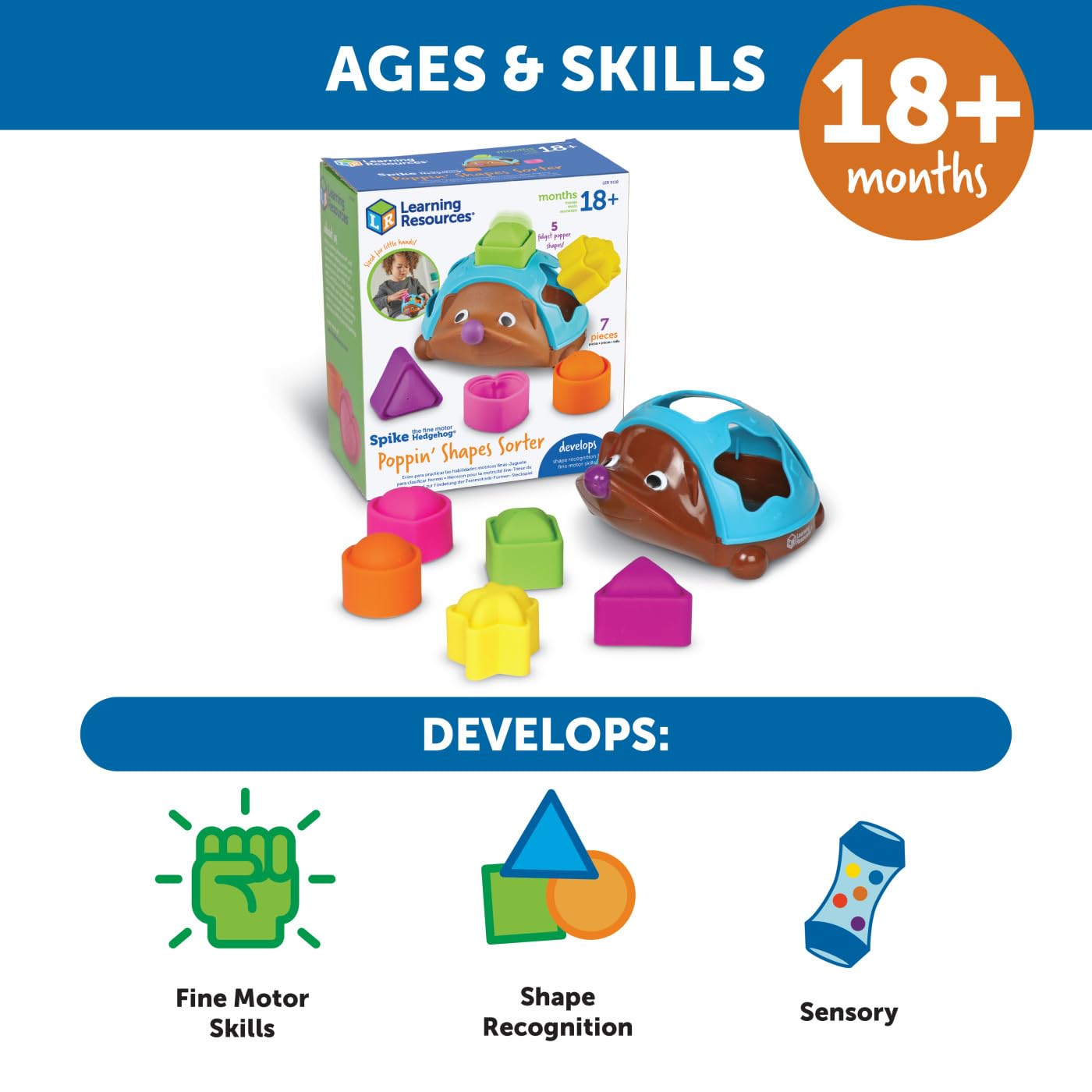 Foto 5 pulgar | Juguetes Montessori para Clasificar y Moldear Spike Hedgehog - Venta Internacional