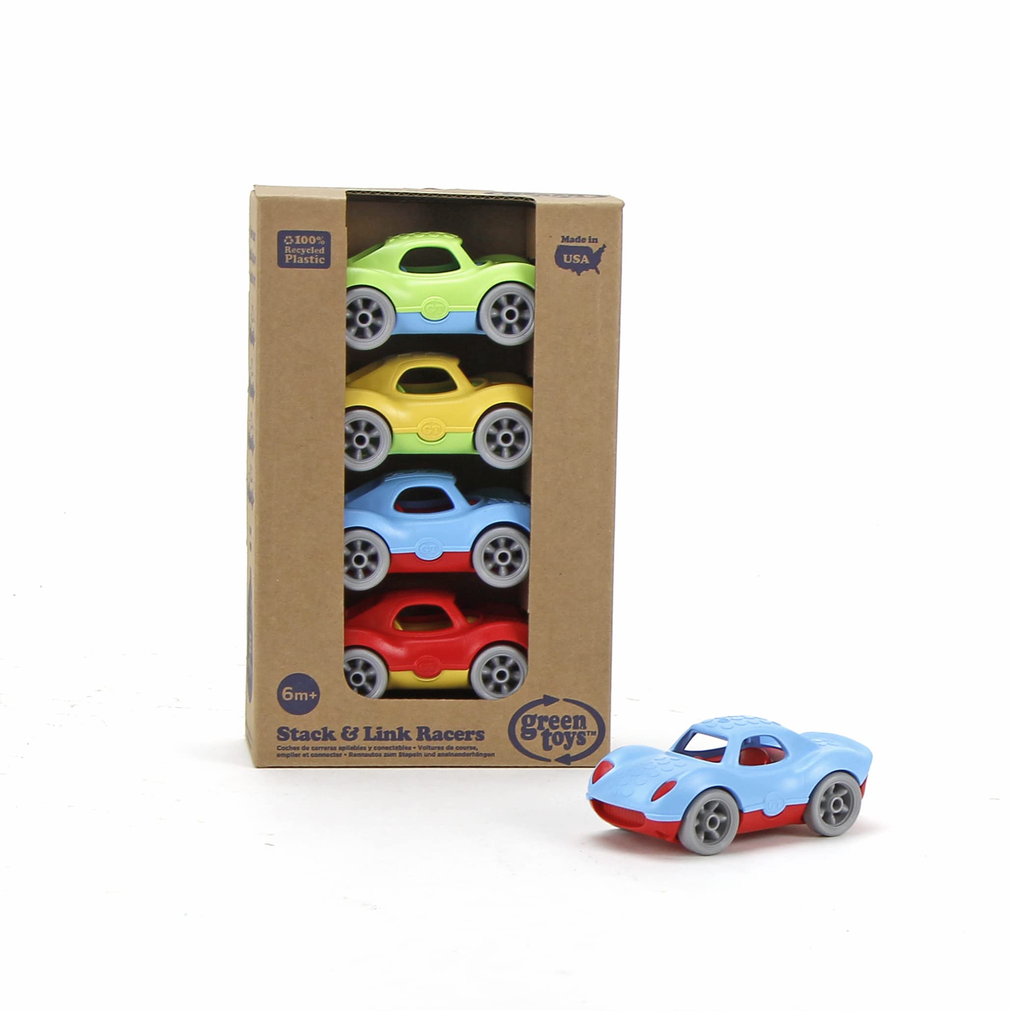 Toy Green Toys Stack And Link Racer 100% Plástico Reciclado - Venta Internacional.