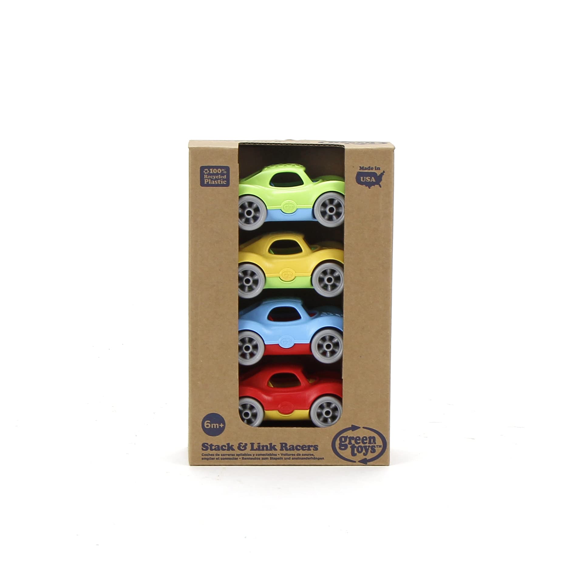 Foto 6 | Toy Green Toys Stack And Link Racer 100% Plástico Reciclado - Venta Internacional.