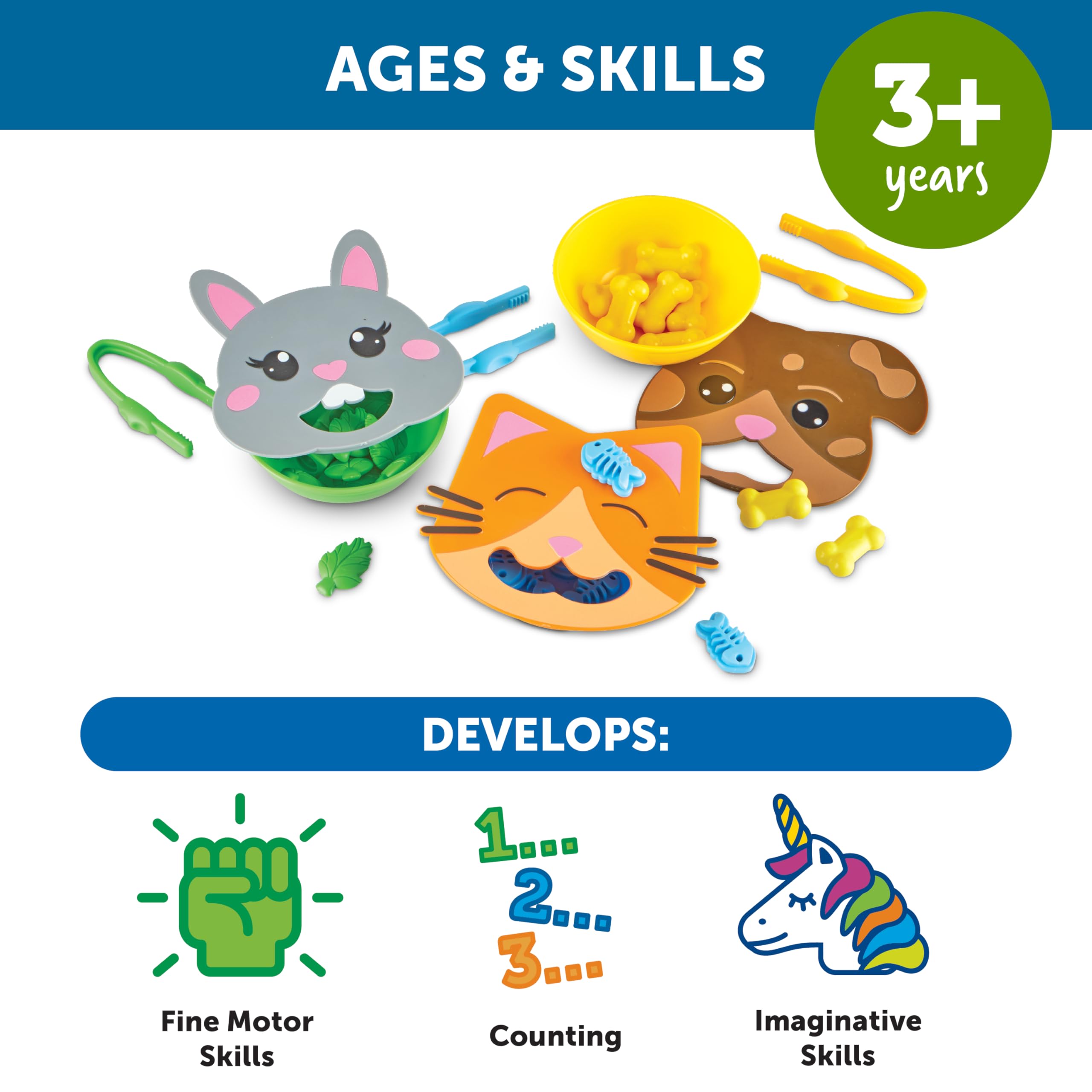 Foto 6 pulgar | Toy Learning Resources Fine Motors Feeding Friends, 39 Piezas - Venta Internacional.