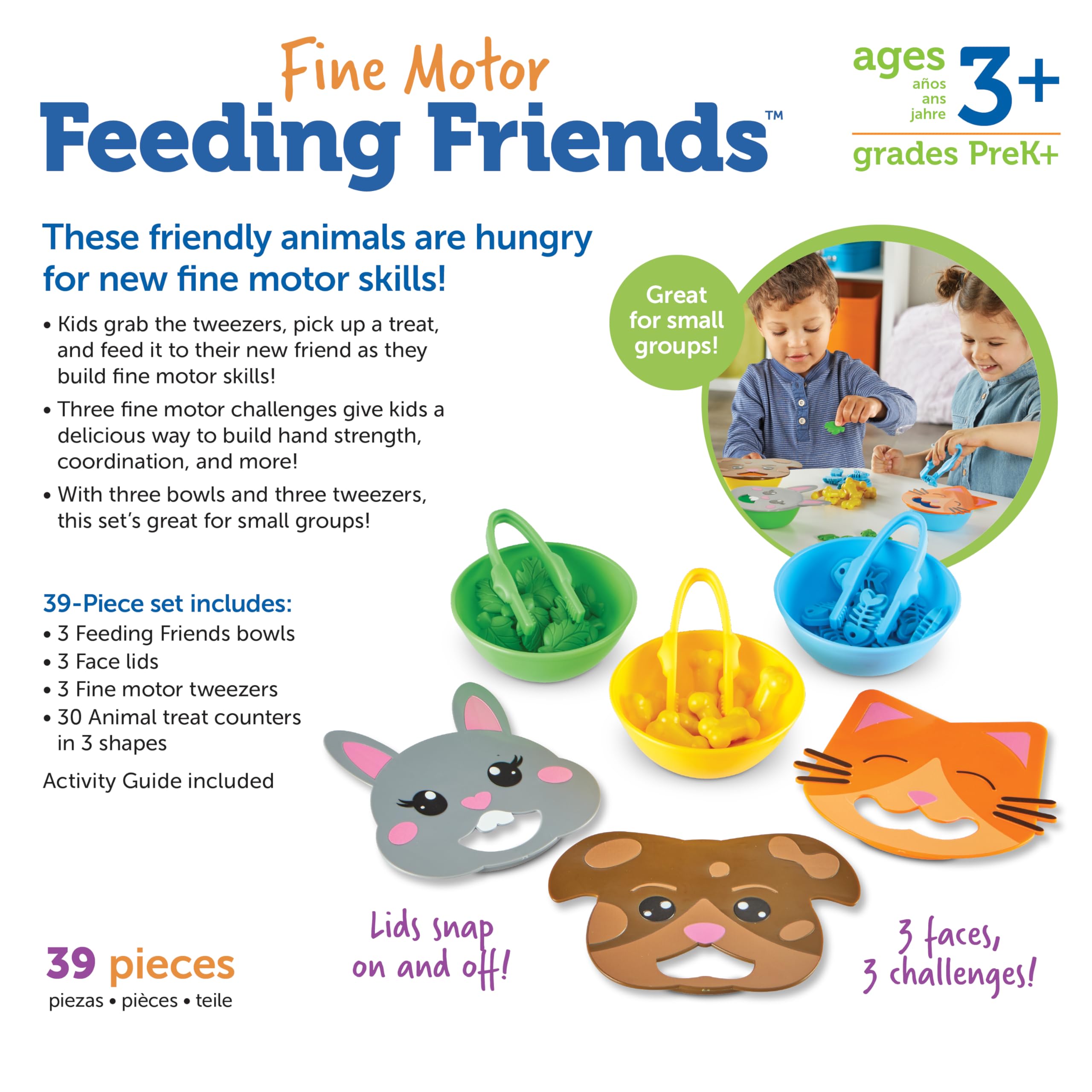 Foto 7 pulgar | Toy Learning Resources Fine Motors Feeding Friends, 39 Piezas - Venta Internacional.