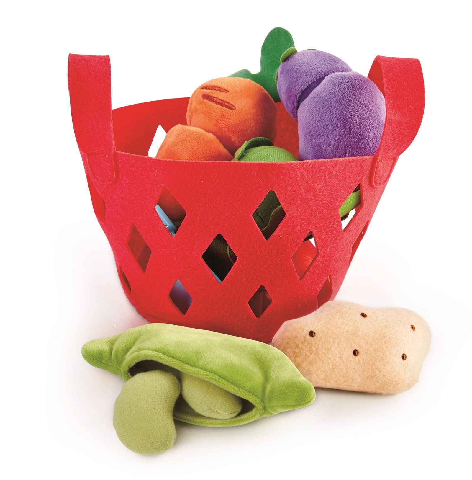 Foto 2 pulgar | Cesta De Verduras De Juguete Con Forma De Cesta Para Niños Pequeños Con Col, Zanahoria, Roja, Más De 18 M - V