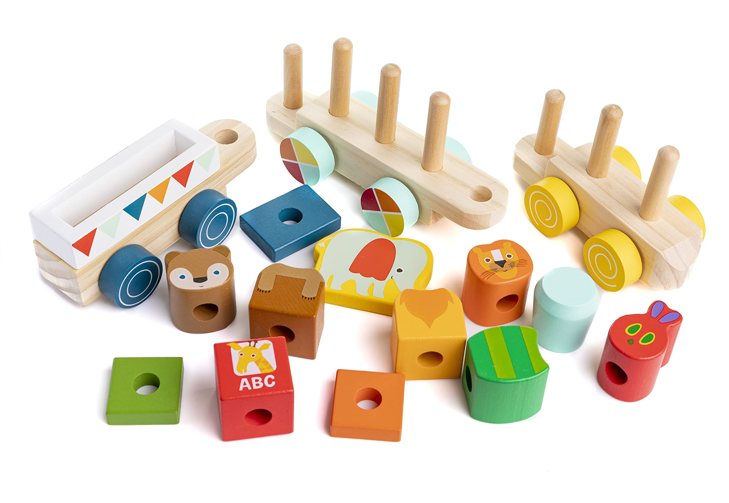 Foto 7 pulgar | Set de Tren Kids Preferred World Of Eric Carle The Very Hungry Caterpillar de Madera 15 Piezas - Venta Internacional