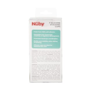 Foto 5 | El Juguete De Silicona Nuby De 7 Piezas Con Forma De Vasos Apilables Promueve La Coordinación - Venta Internacional.