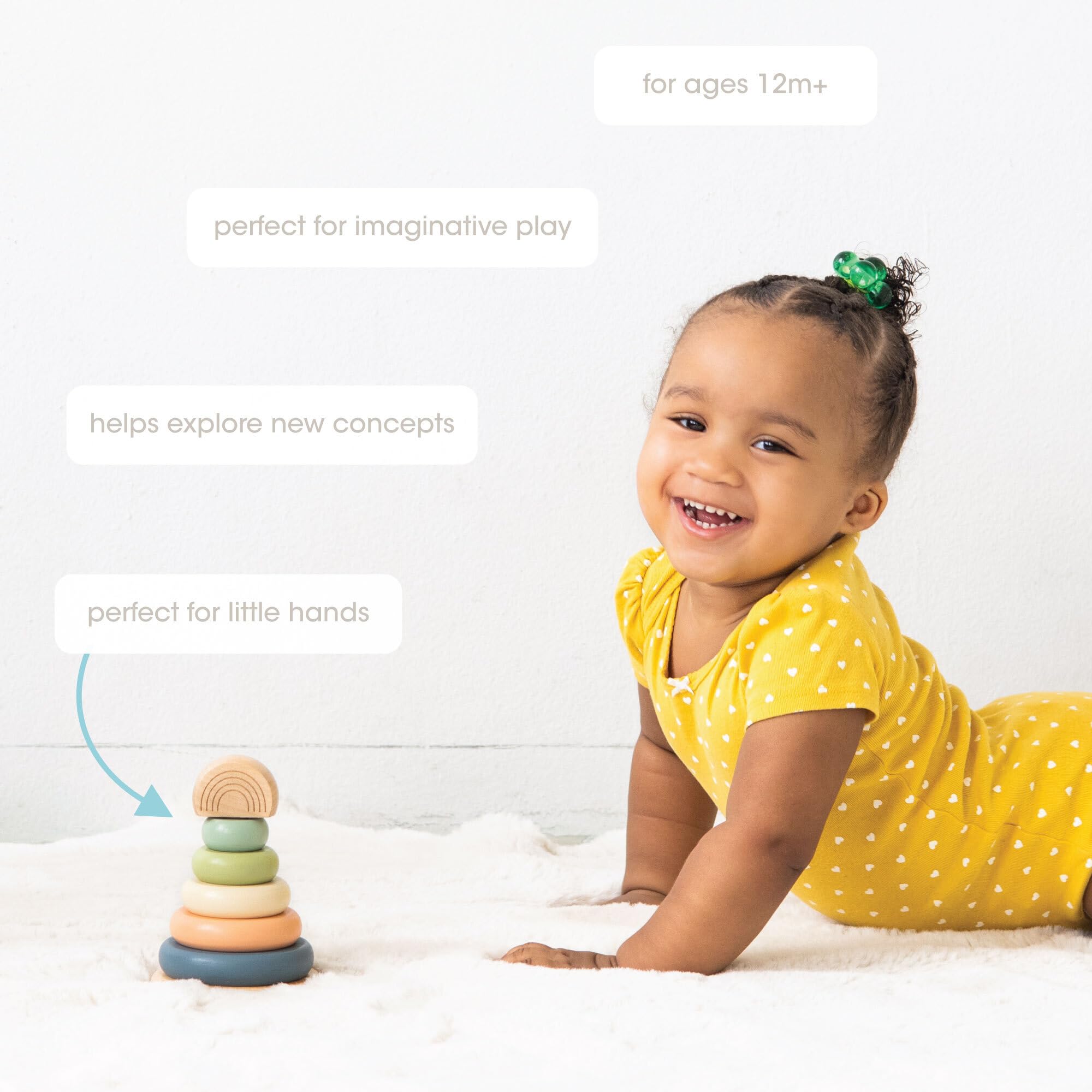 Foto 4 pulgar | Juguete Apilable Rainbow Toy Pearhead Para Bebés De 12 Meses O Más - Venta Internacional.