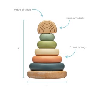 Foto 4 | Juguete Apilable Rainbow Toy Pearhead Para Bebés De 12 Meses O Más - Venta Internacional.