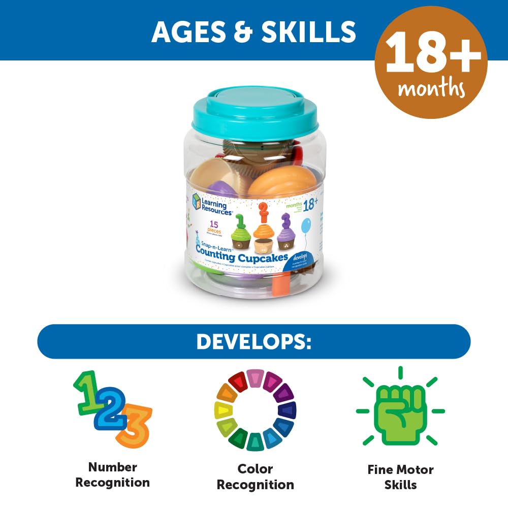 Foto 6 pulgar | Recursos De Aprendizaje Para Contar Juguetes Cómo Contar Magdalenas De Cumpleaños - Venta Internacional.