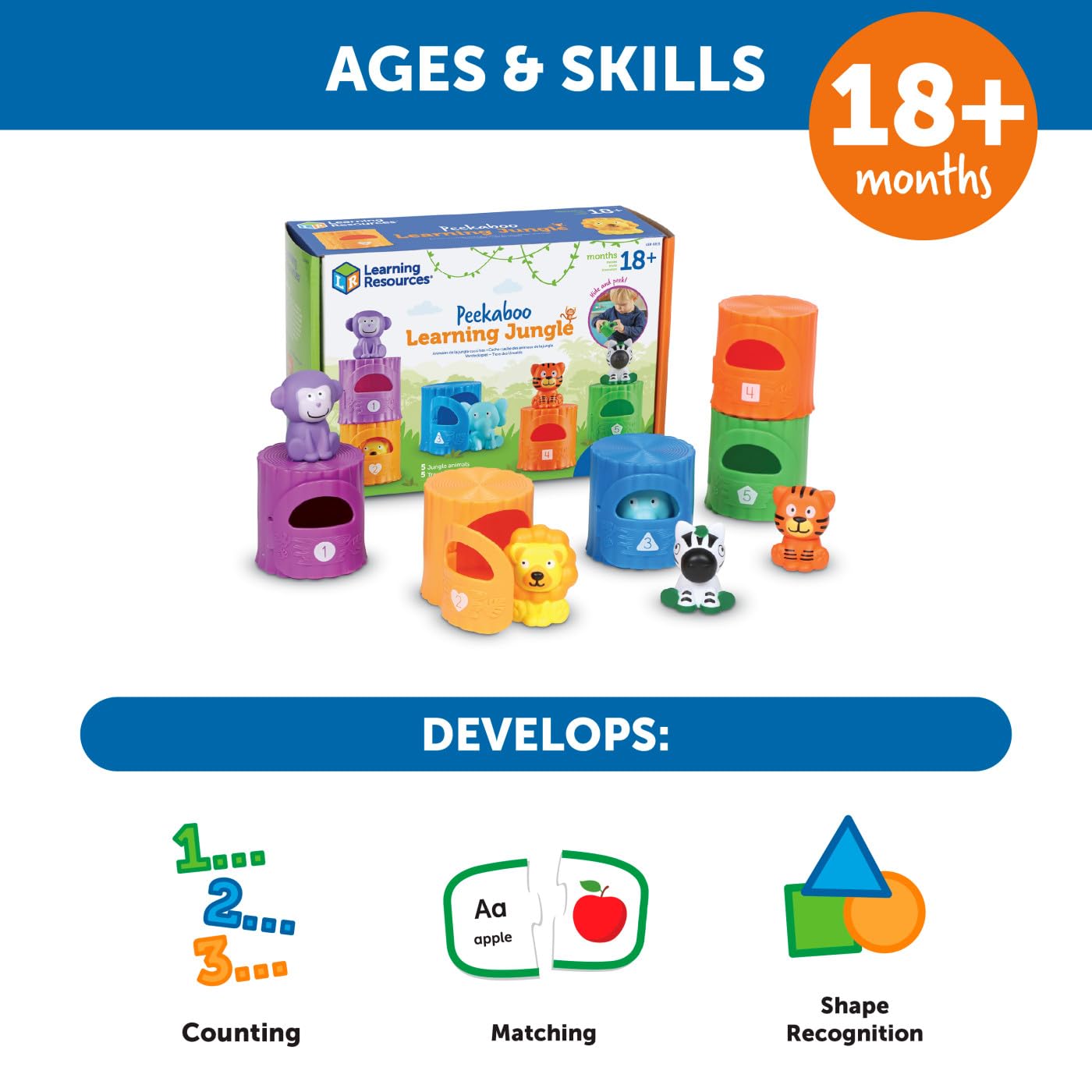 Foto 5 pulgar | Juguetes Didácticos | Recursos De Aprendizaje | Peekaboo Learning Jungle - Venta Internacional.