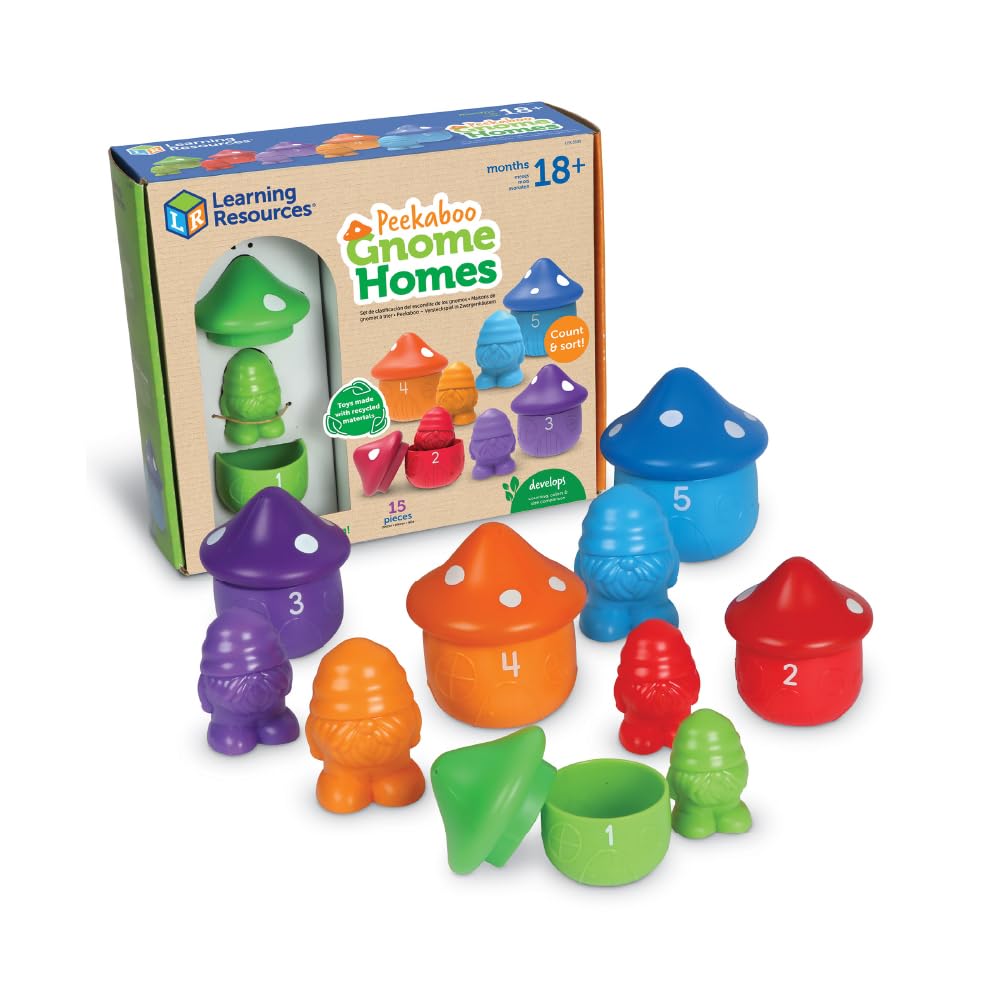 Juguetes De Aprendizaje Preescolar | Recursos De Aprendizaje | Peekaboo Gnome Homes - Venta Internacional.