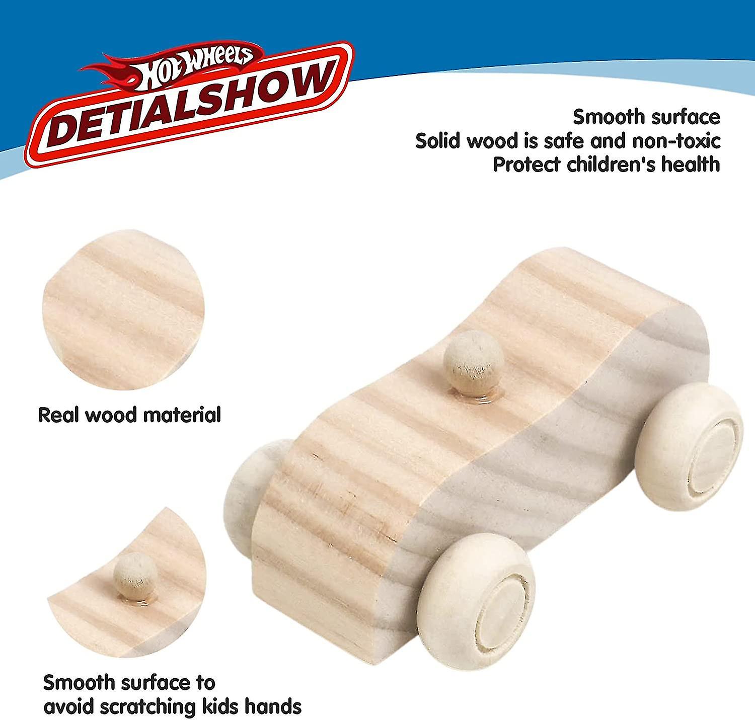 Foto 2 | Kit De Madera Para Manualidades, Juguete Educativo, Bricolaje, Sin Terminar, 2 Unidades - Venta Internacional.