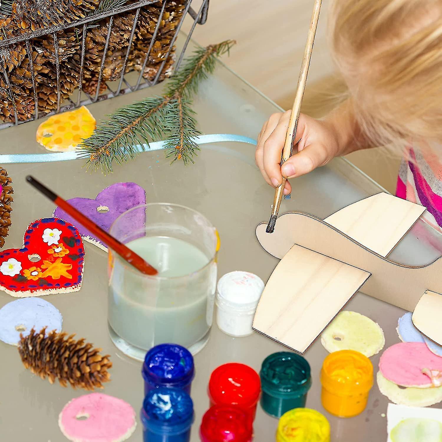 Foto 5 | Maqueta De Avión De Madera Diy, Sin Terminar, 16 Piezas Para Niños - Venta Internacional.