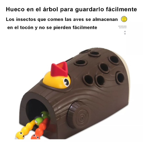 Foto 3 pulgar | Niños Montessori Juguete De Pájaro Carpintero Juego Atrapar Wünd