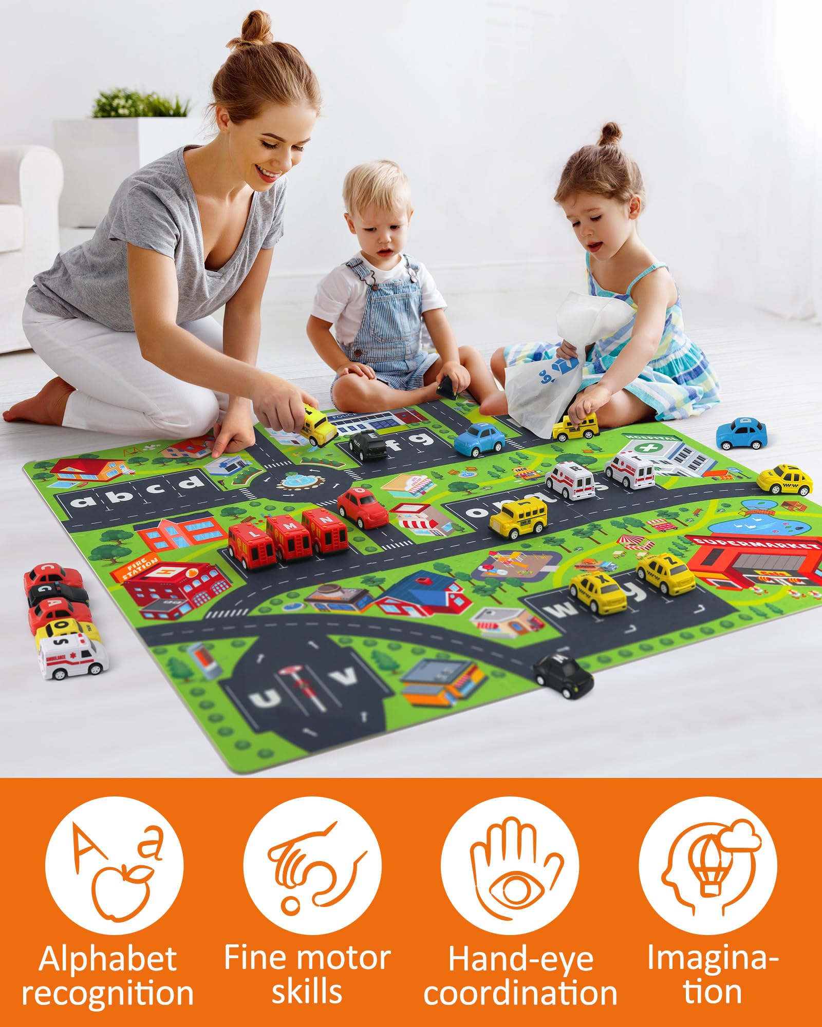 Foto 5 pulgar | Alphabet Maze Coogam Con 26 Alfombrillas Plegables Para Coche Y Juegos, De 3 A 5 Años - Venta Internacional.