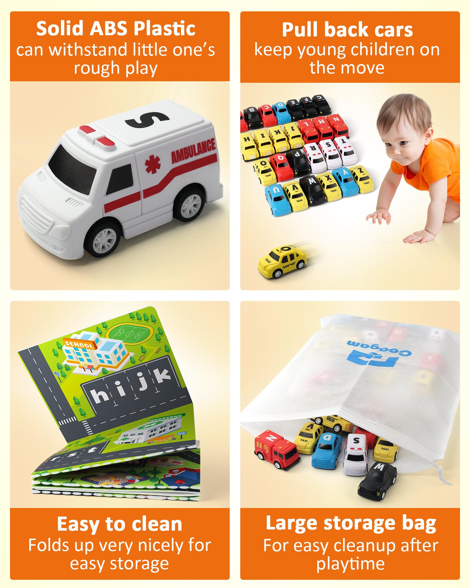 Foto 6 | Alphabet Maze Coogam Con 26 Alfombrillas Plegables Para Coche Y Juegos, De 3 A 5 Años - Venta Internacional.