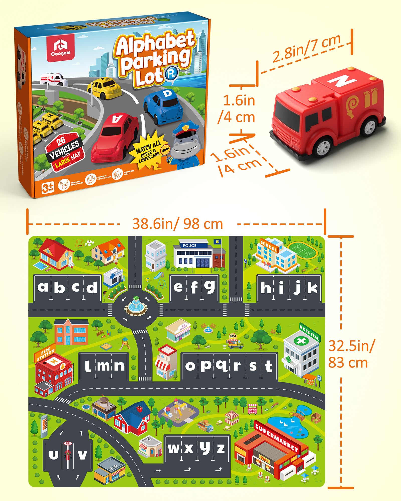 Foto 8 pulgar | Alphabet Maze Coogam Con 26 Alfombrillas Plegables Para Coche Y Juegos, De 3 A 5 Años - Venta Internacional.