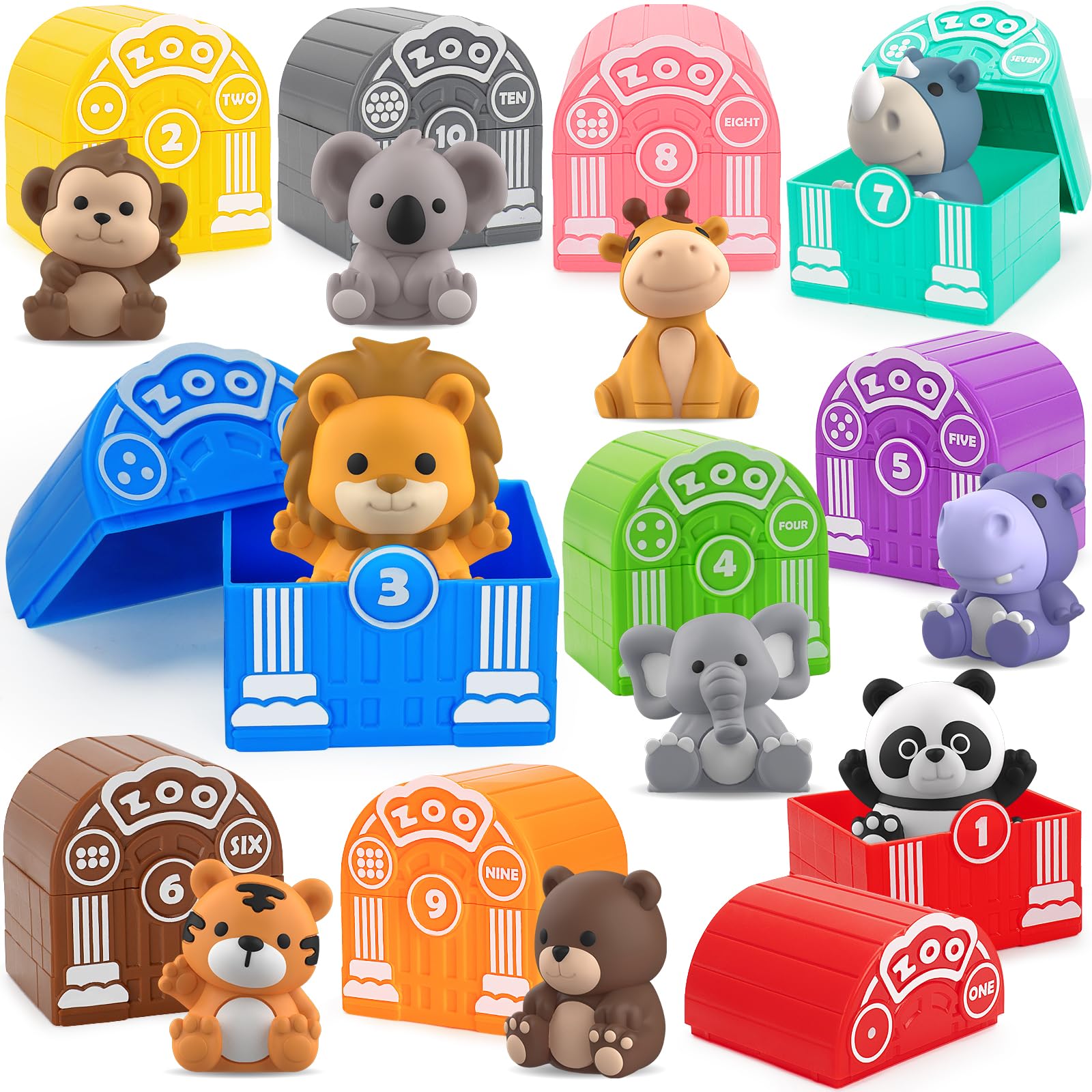 Juguete Didáctico Aigybobo Safari Animals Para Niños De 1 A 3 Años - Venta Internacional.