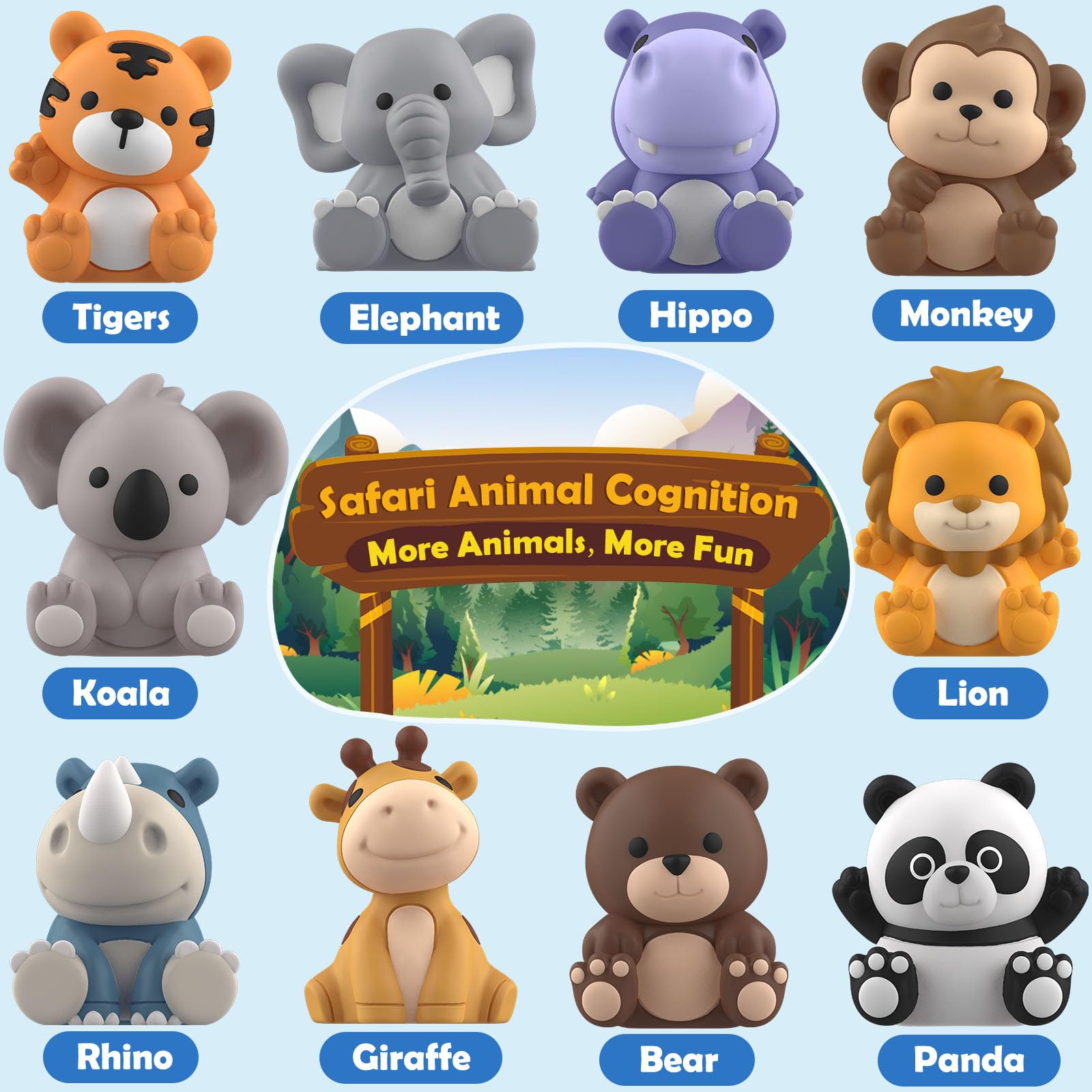 Foto 2 | Juguete Didáctico Aigybobo Safari Animals Para Niños De 1 A 3 Años - Venta Internacional.