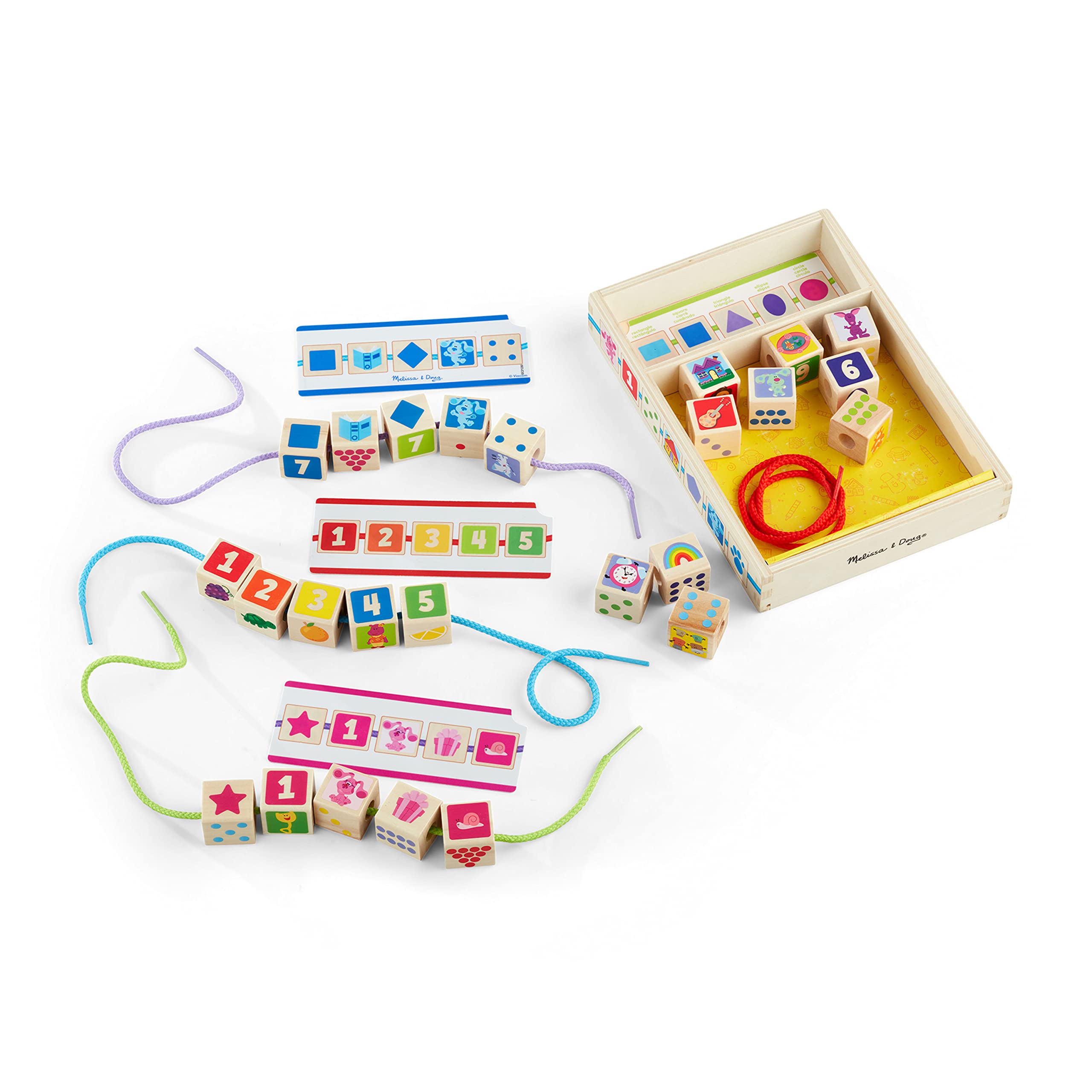 Foto 5 pulgar | Lacing Beads ¡clues & You De Melissa Y Doug Blue! 25 Cuentas Y 4 Cordones - Venta Internacional.