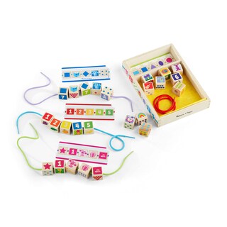 Foto 4 | Lacing Beads ¡clues & You De Melissa Y Doug Blue! 25 Cuentas Y 4 Cordones - Venta Internacional.