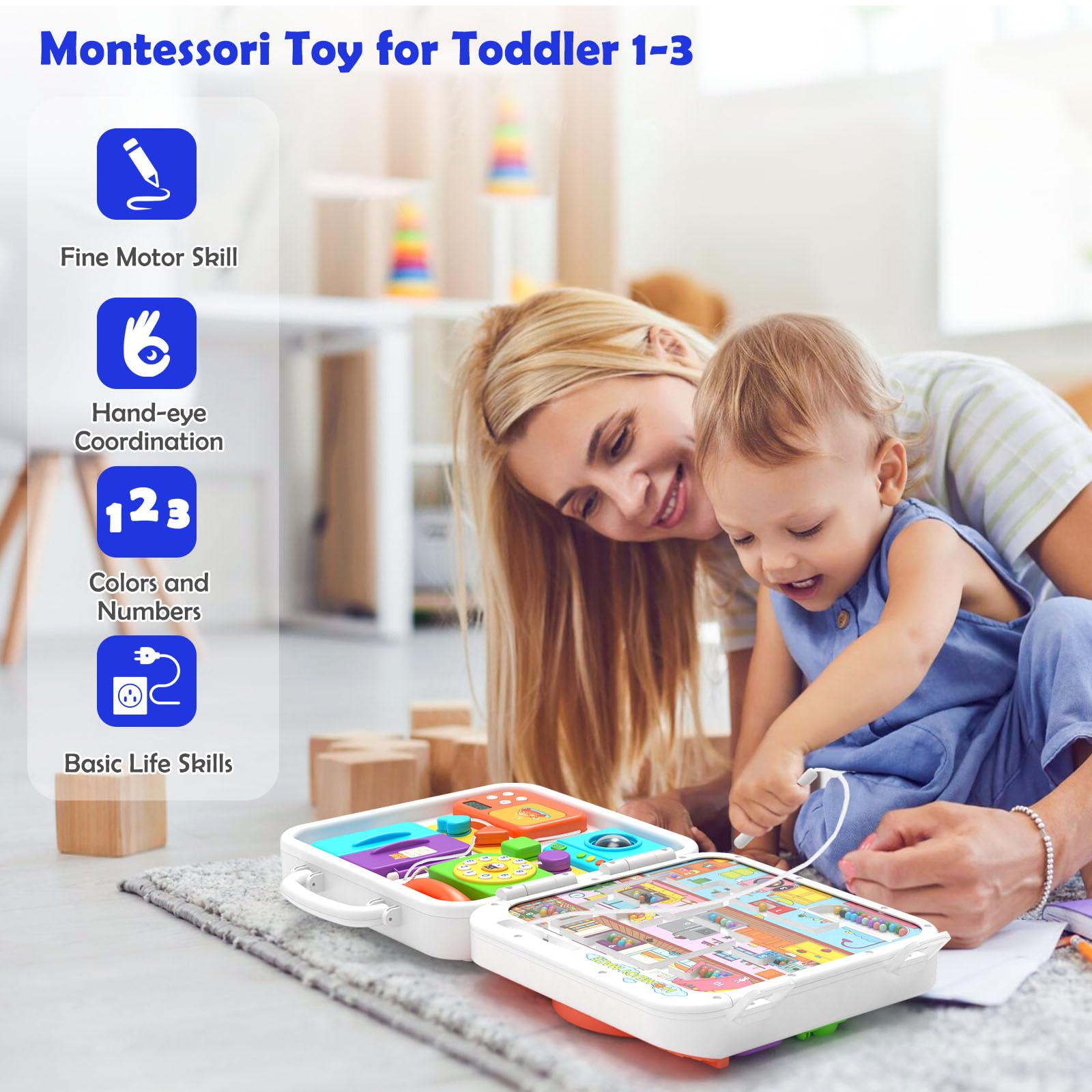 Foto 3 pulgar | Juguete Musical Montessori 15 En 1 Busy Board Bqu Para Niños De 1 A 2 Años - Venta Internacional.