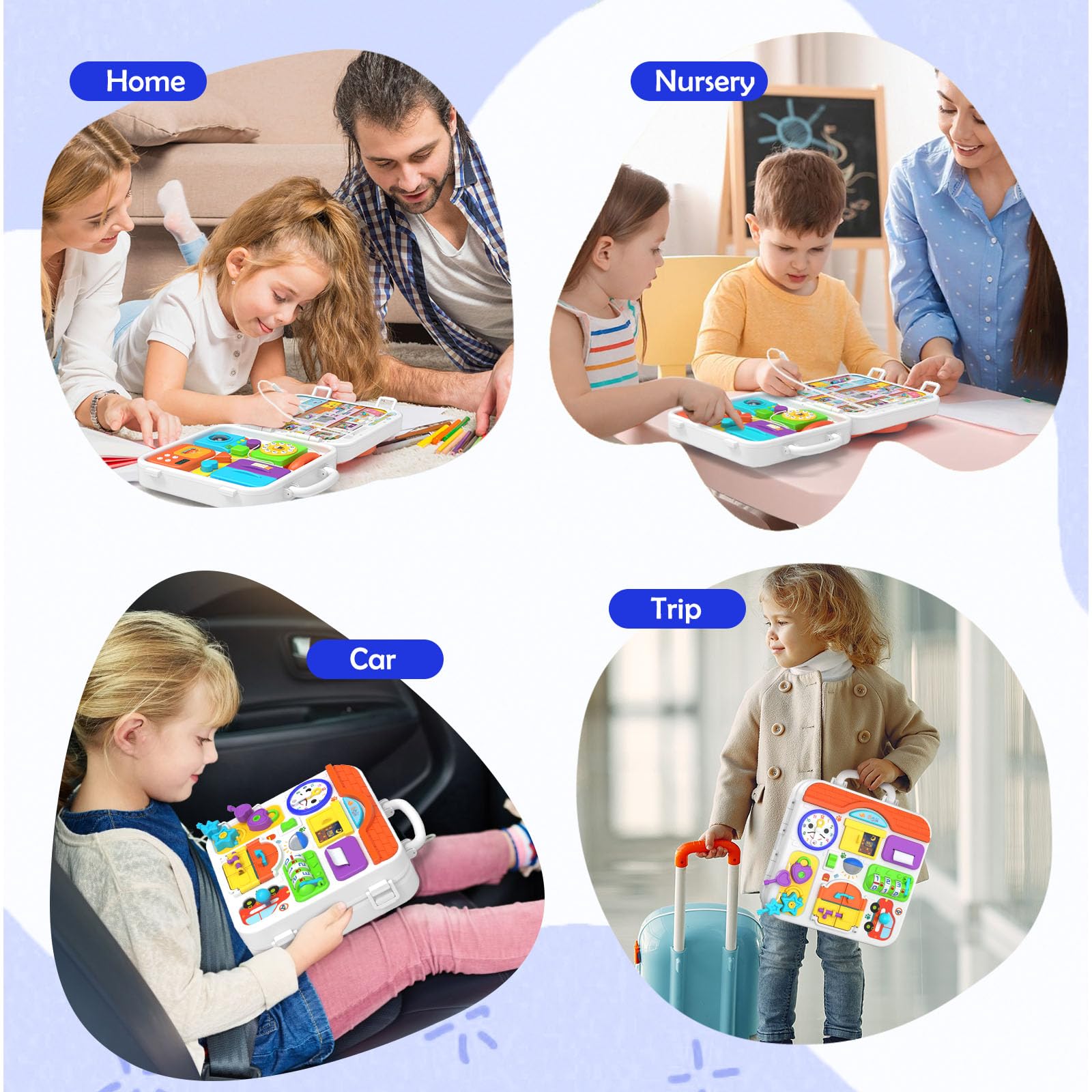 Foto 6 | Juguete Musical Montessori 15 En 1 Busy Board Bqu Para Niños De 1 A 2 Años - Venta Internacional.