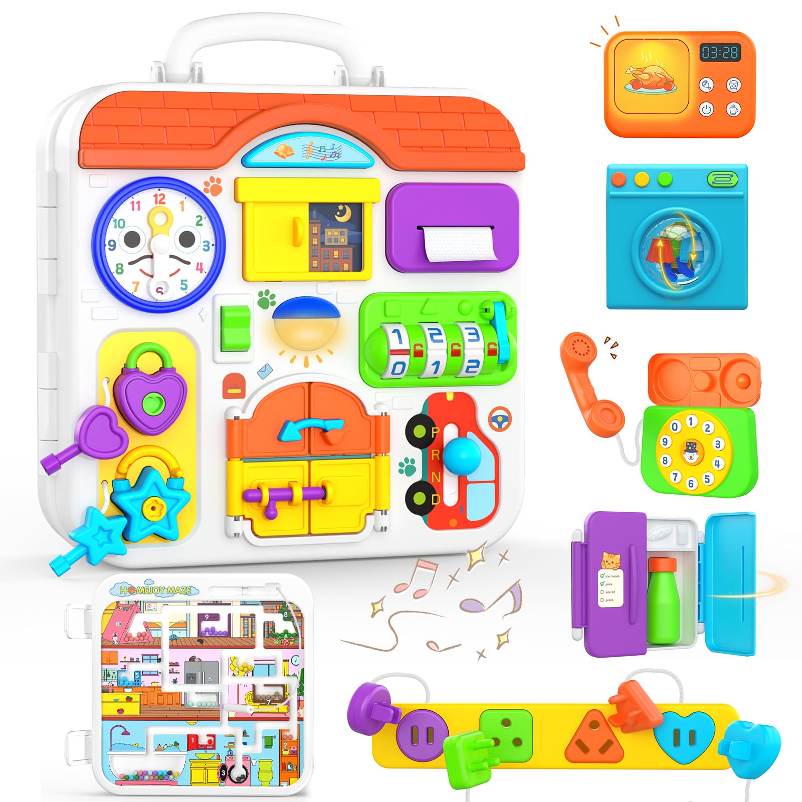 Foto 8 pulgar | Juguete Musical Montessori 15 En 1 Busy Board Bqu Para Niños De 1 A 2 Años - Venta Internacional.