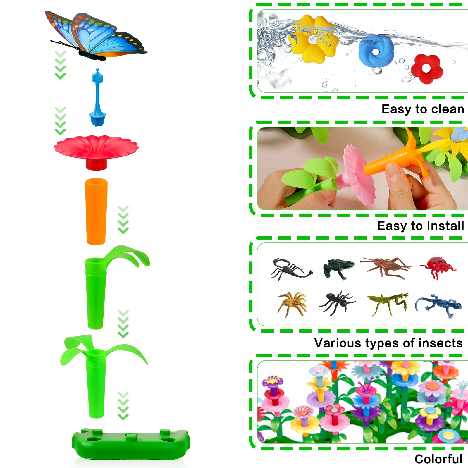 Foto 6 pulgar | Set De Construcción Toy Garden Leetous Para Niños De 2 A 6 Años - Venta Internacional.