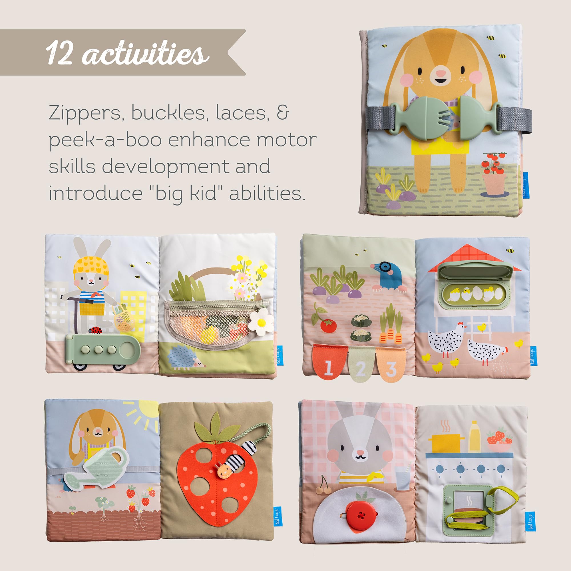 Foto 6 pulgar | Libro De Actividades Taf Toys Montessori Para 1 A 3 Años Con 12 Activ. - Venta Internacional.
