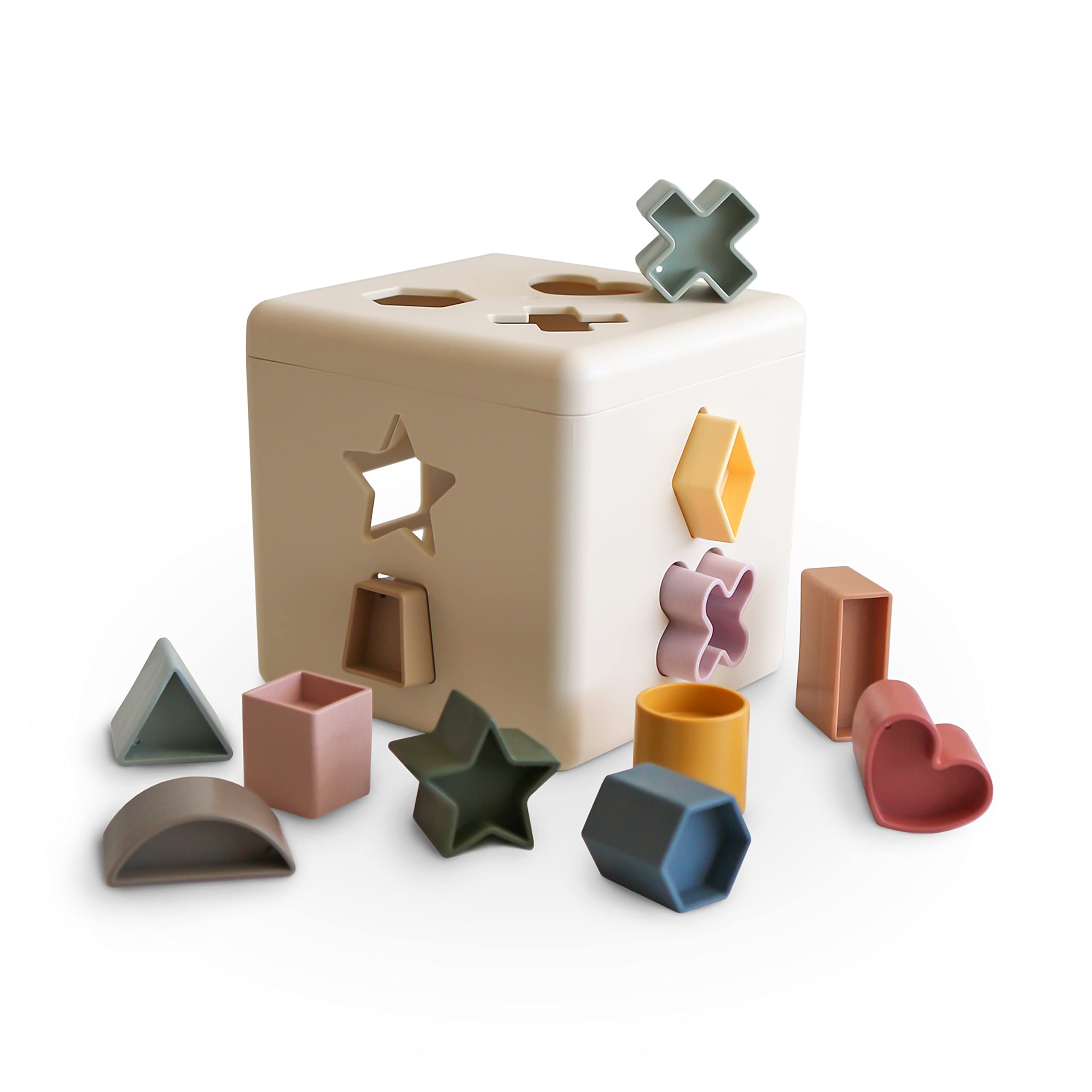 Foto 2 pulgar | Juguete Educativo De Aprendizaje Con Forma De Caja Clasificadora Mushie Para Más De 10 Meses - Venta Internacional.