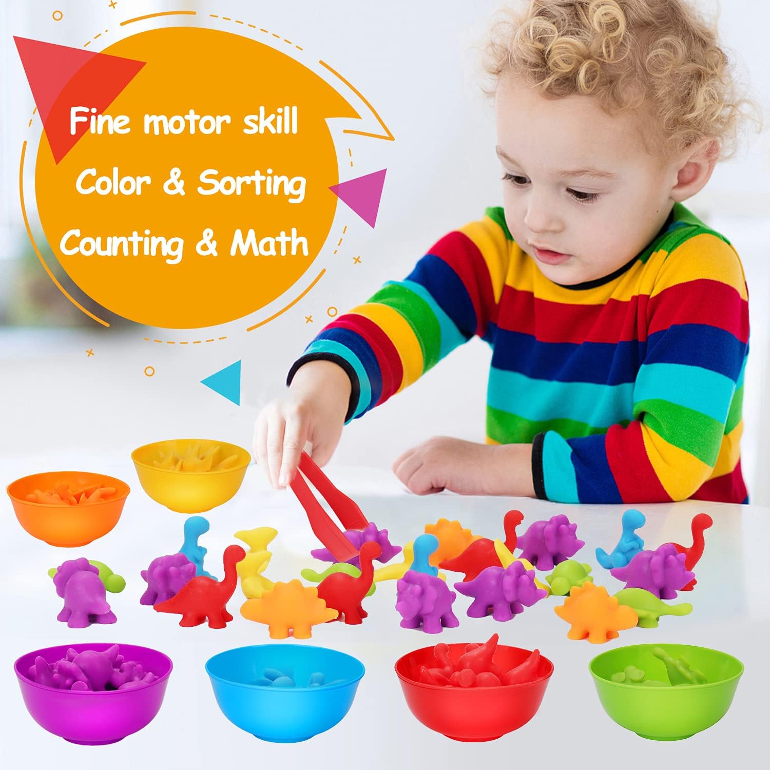 Foto 5 pulgar | Juguetes Montessori De Counting Dinosaurs Tsomtto Para Niños De 2 A 4 Años - Venta Internacional.