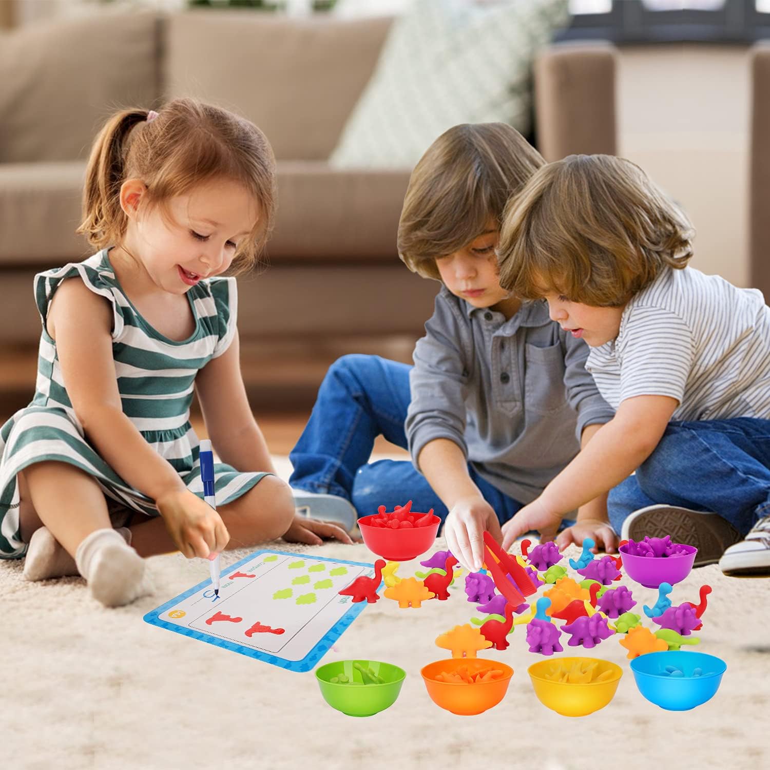 Foto 7 pulgar | Juguetes Montessori De Counting Dinosaurs Tsomtto Para Niños De 2 A 4 Años - Venta Internacional.