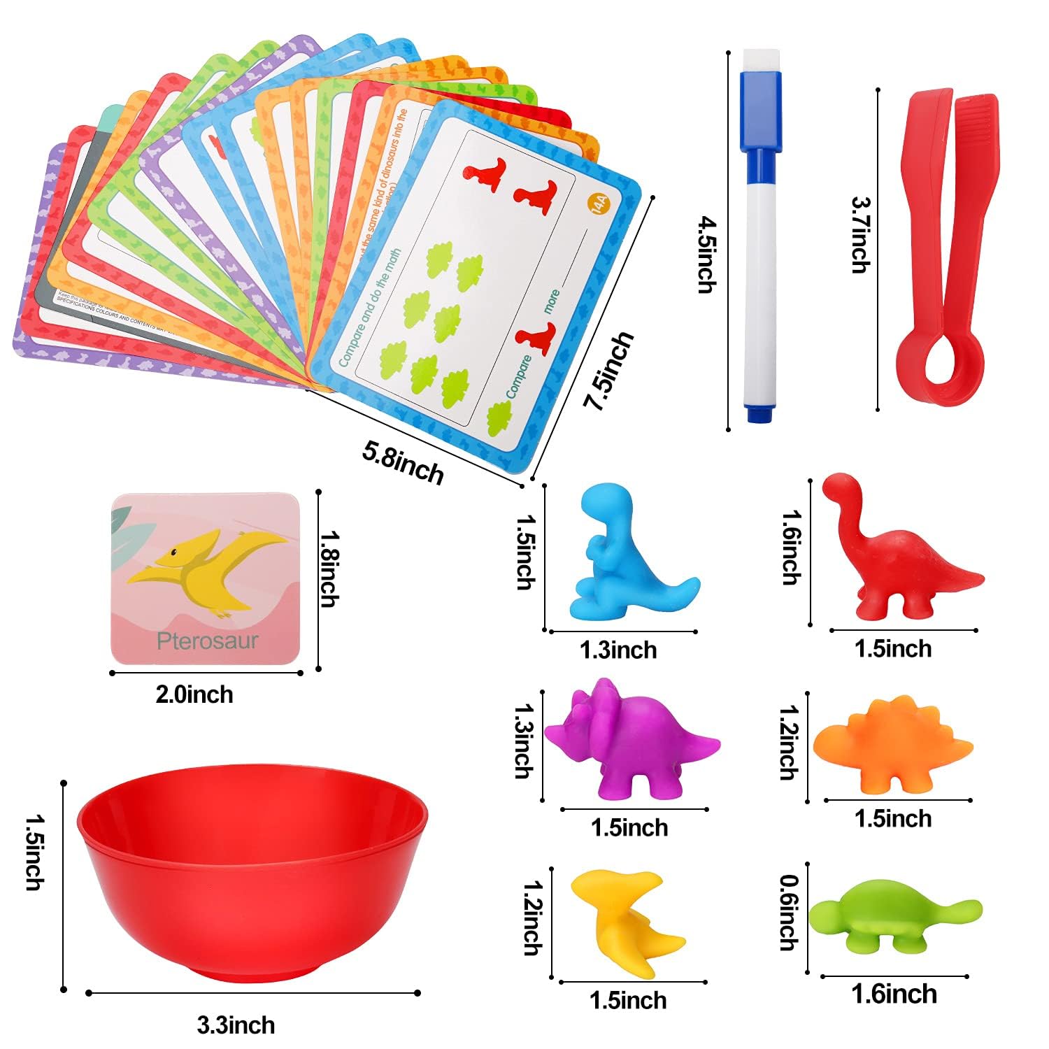 Foto 8 pulgar | Juguetes Montessori De Counting Dinosaurs Tsomtto Para Niños De 2 A 4 Años - Venta Internacional.