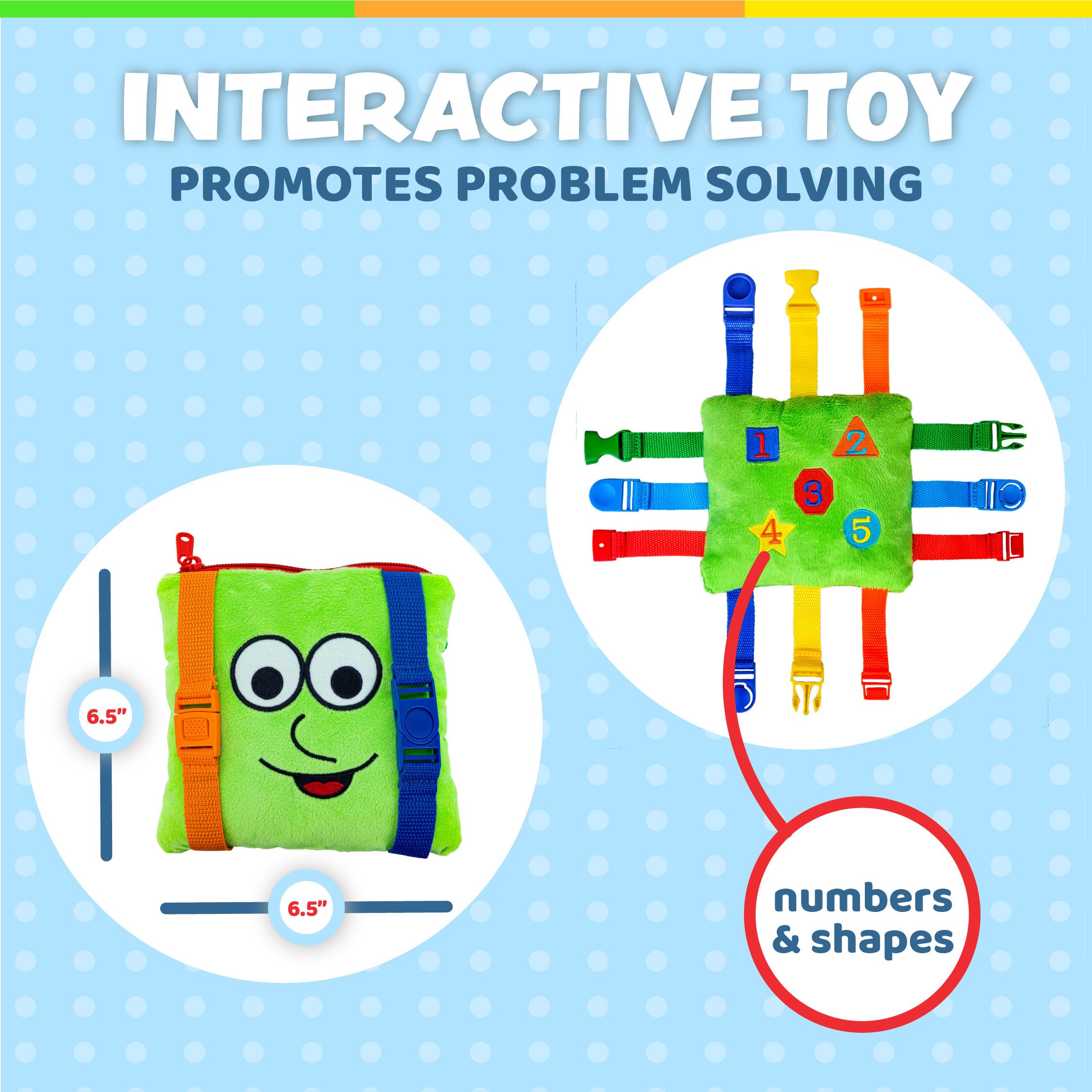 Foto 5 pulgar | Actividad De Aprendizaje, Juguete Con Hebilla, Buster Square, Para Niños Pequeños - Venta Internacional.