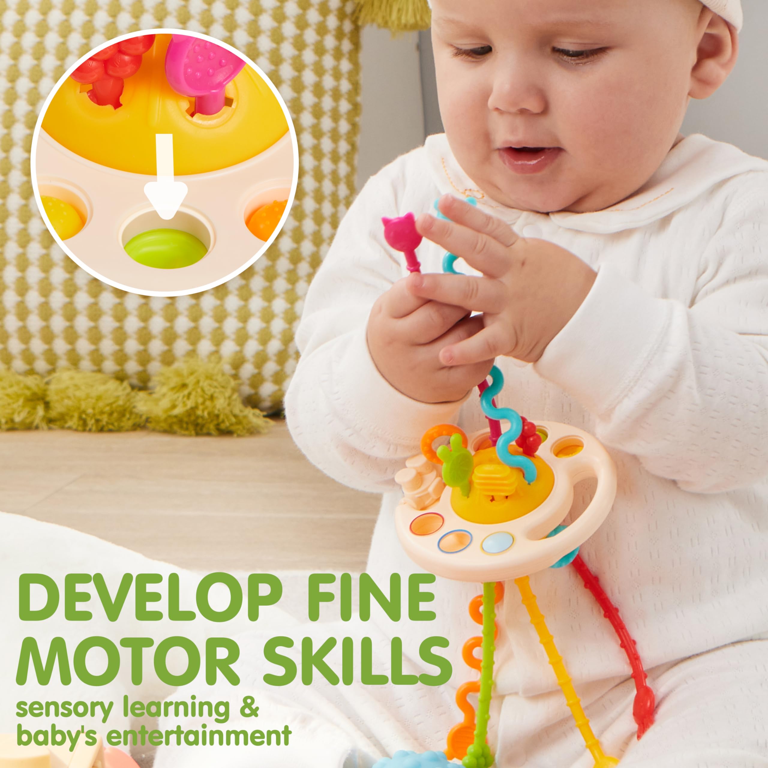 Foto 5 pulgar | Juego De Juguetes Para Bebés Joyin Montessori 0-3-6-12 Meses Con Anillos Apilables - Venta Internacional.