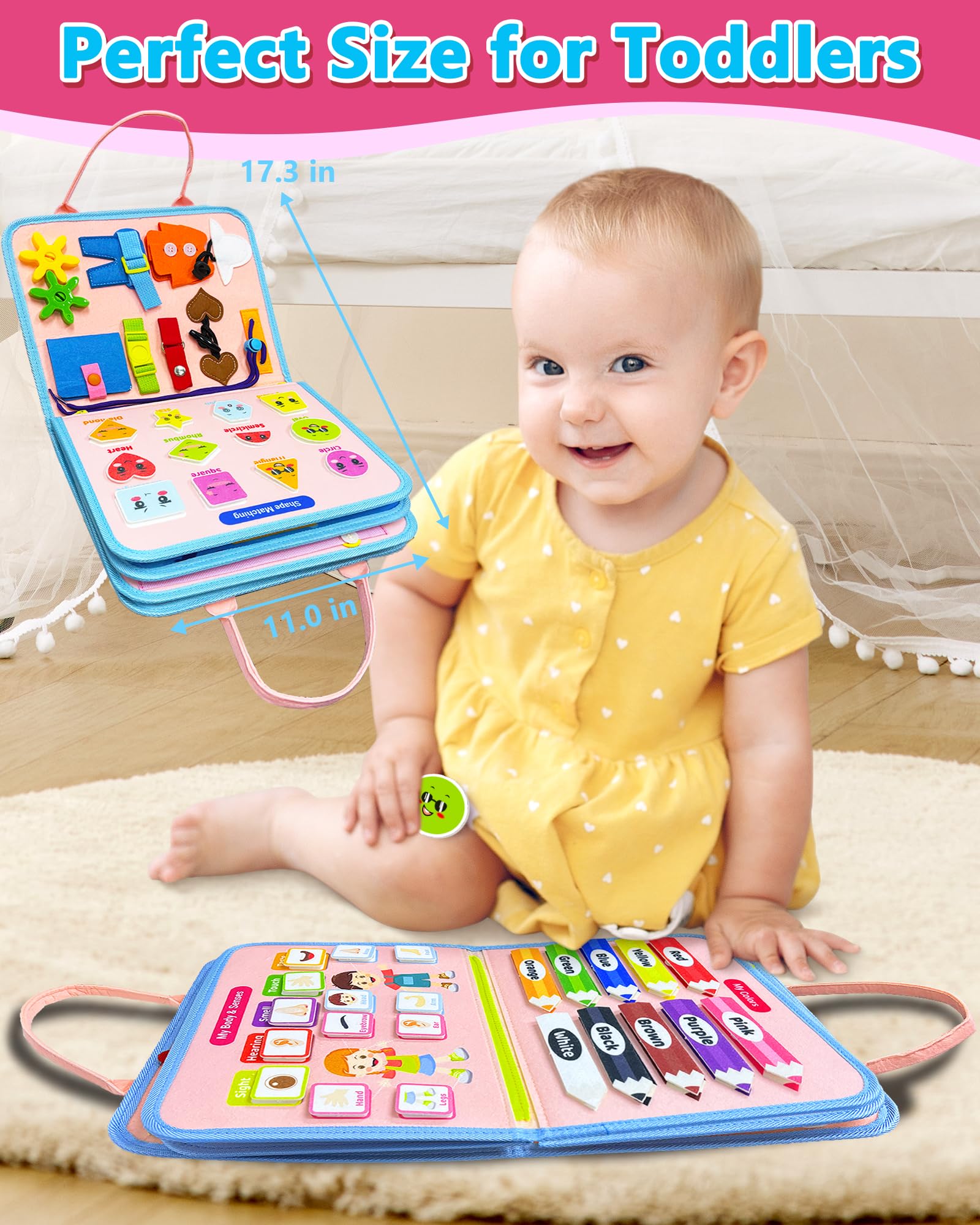 Foto 7 pulgar | Juguetes Montessori Exorany De Busy Board Para Niñas De 1 A 4 Años - Venta Internacional.