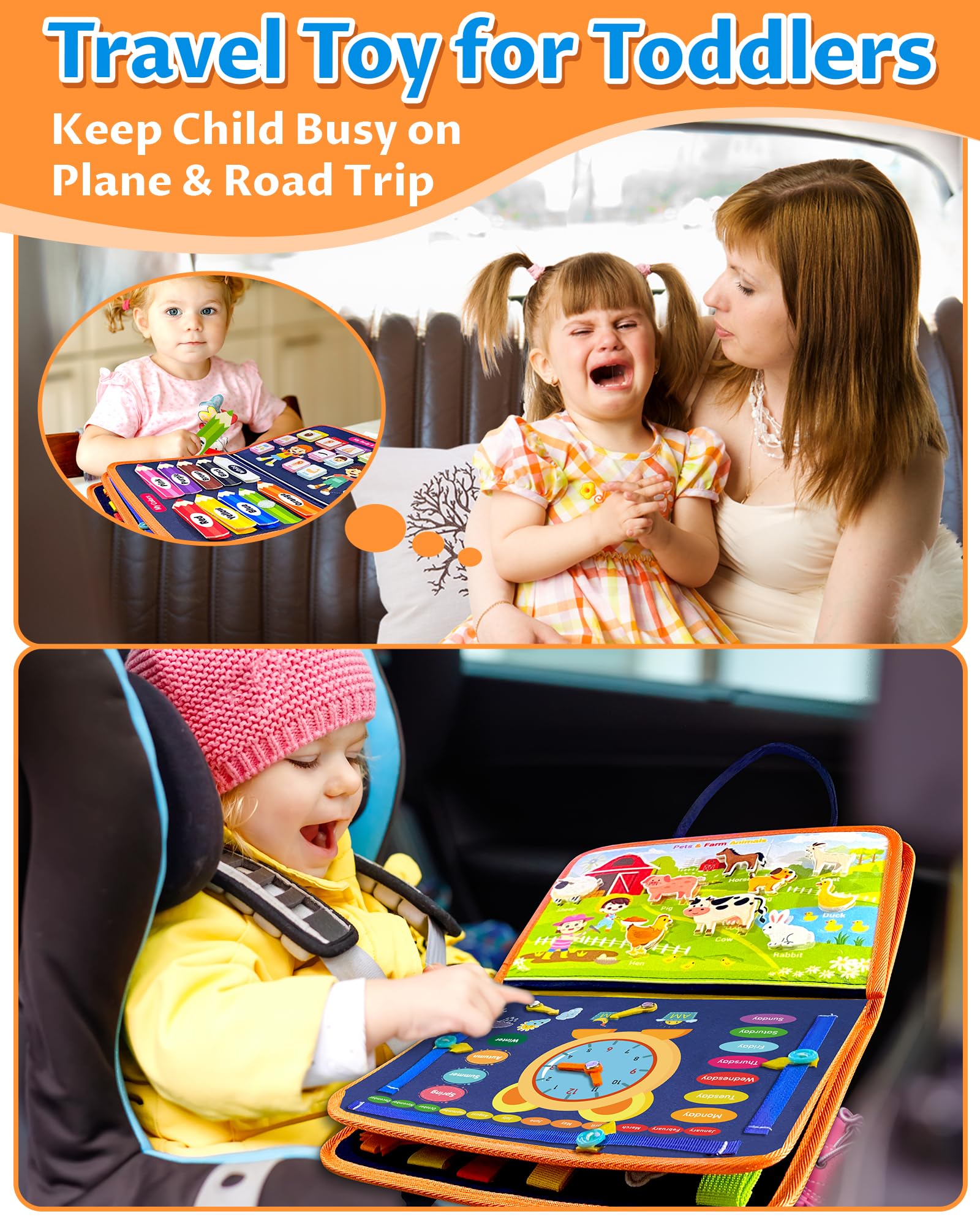 Foto 3 pulgar | Exorany De Busy Board Para Niños Pequeños De 1 A 4 Años, Educación Sensorial - Venta Internacional.