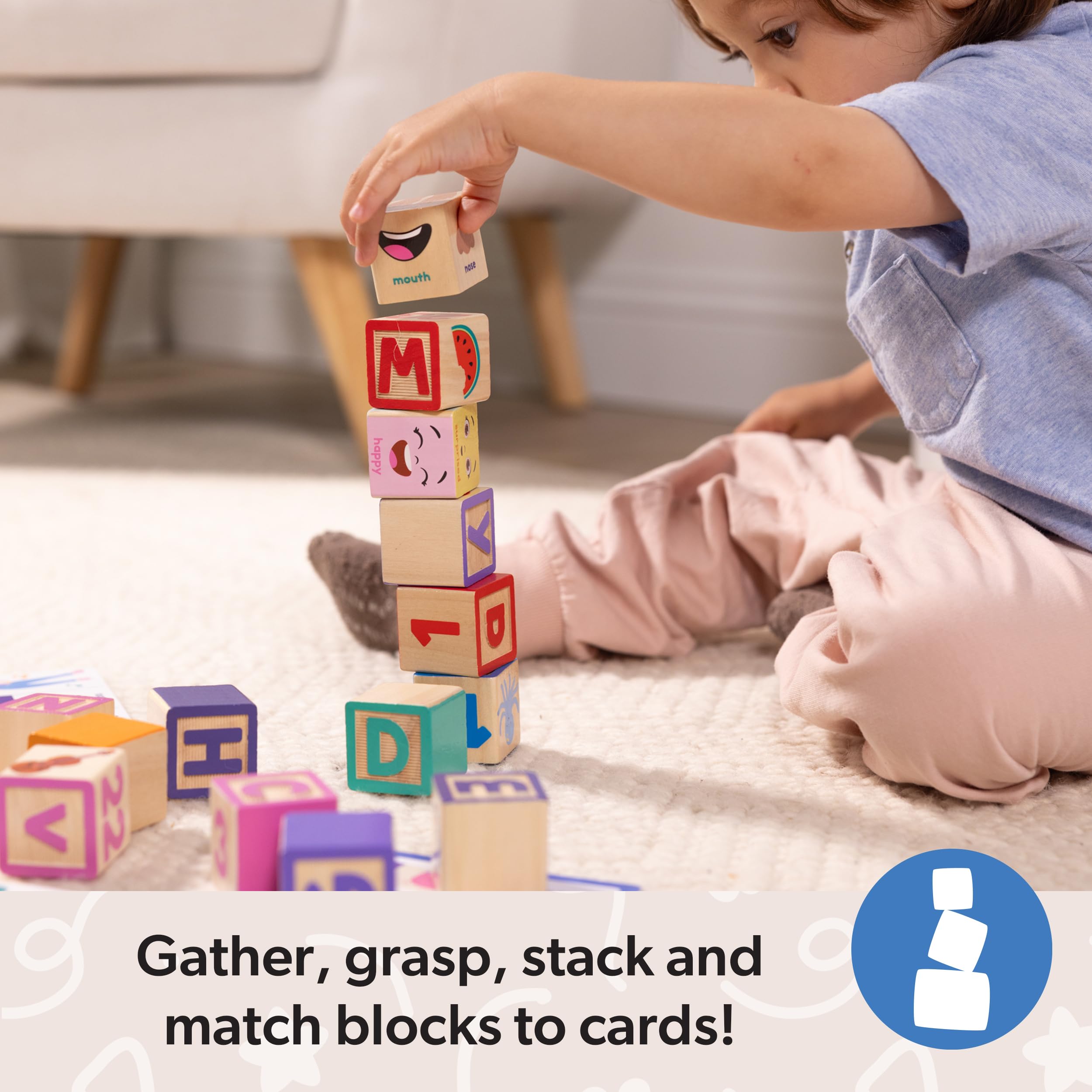 Foto 2 | Bloques De Madera Para Aprender A Partir De 18 Millones De Letras Melissa & Doug - Venta Internacional.