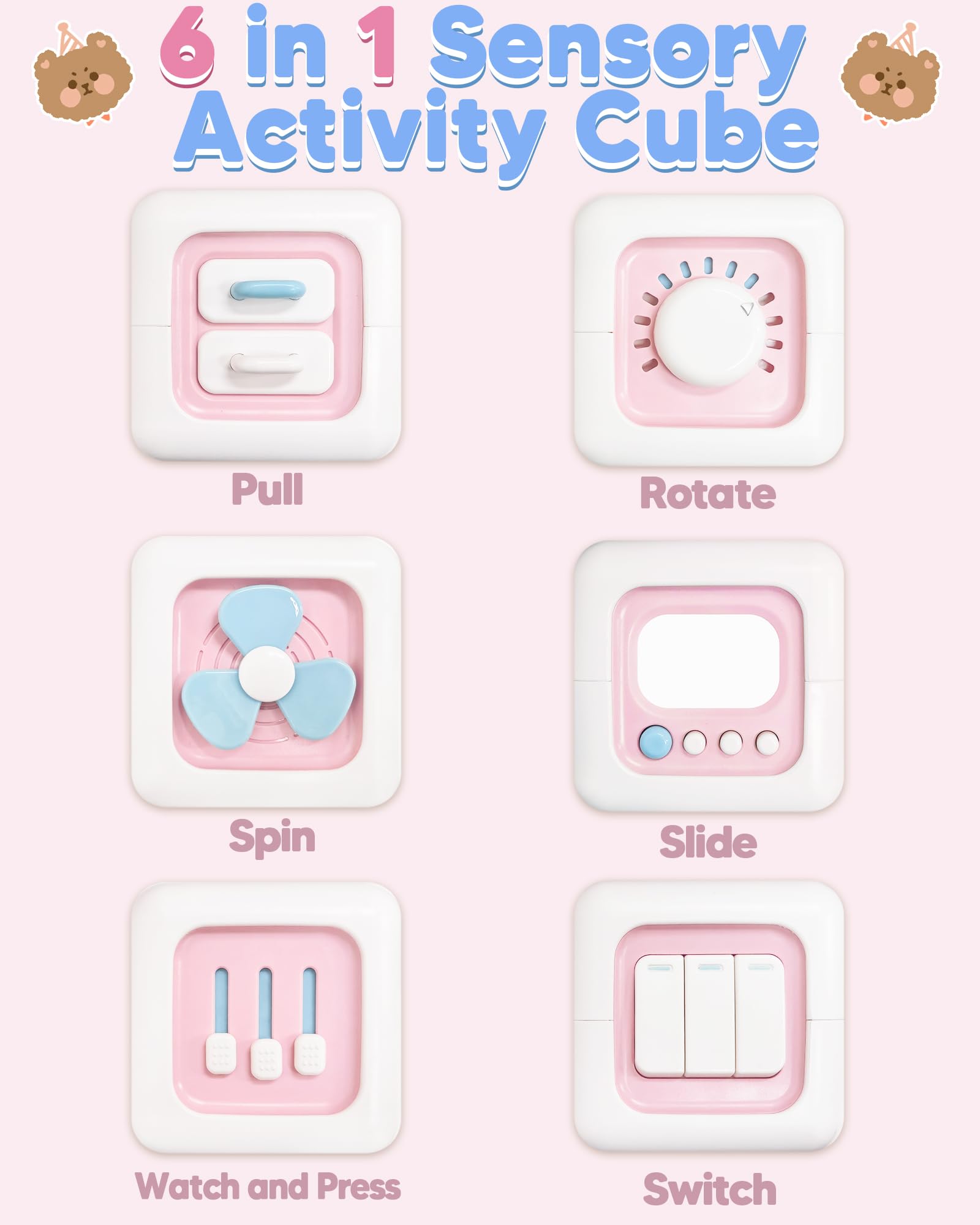 Foto 4 pulgar | Montessori Toys Zartores Busy Cube Para Niña De 1 Año+1 Año - Venta Internacional.